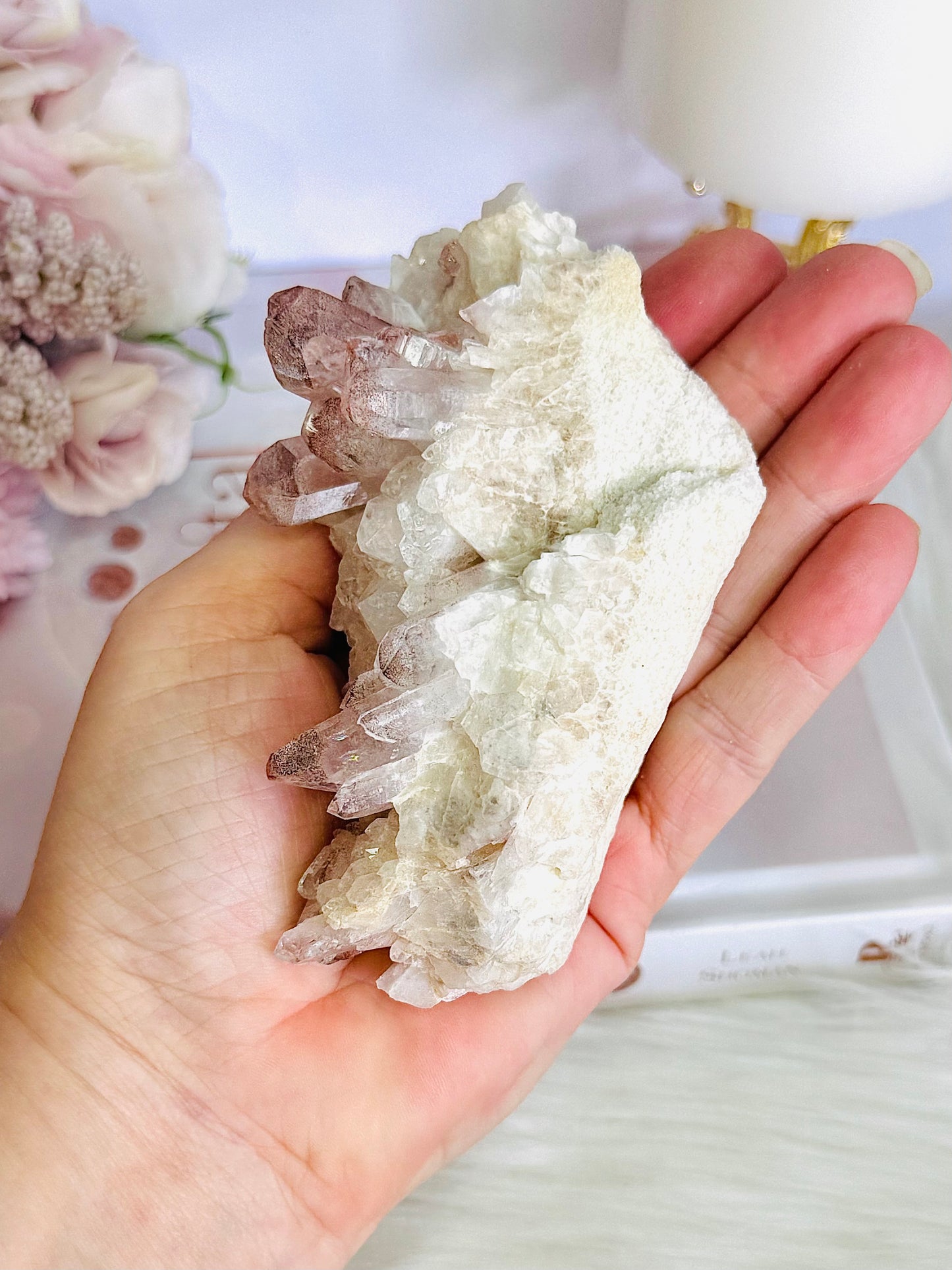 Incredible Natural Pink Lithium Quartz Cluster 10.5cm