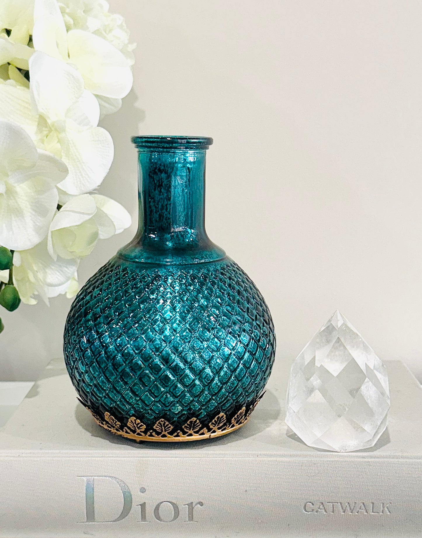 Glass Lantern Led Antique Mystique 18.5cm