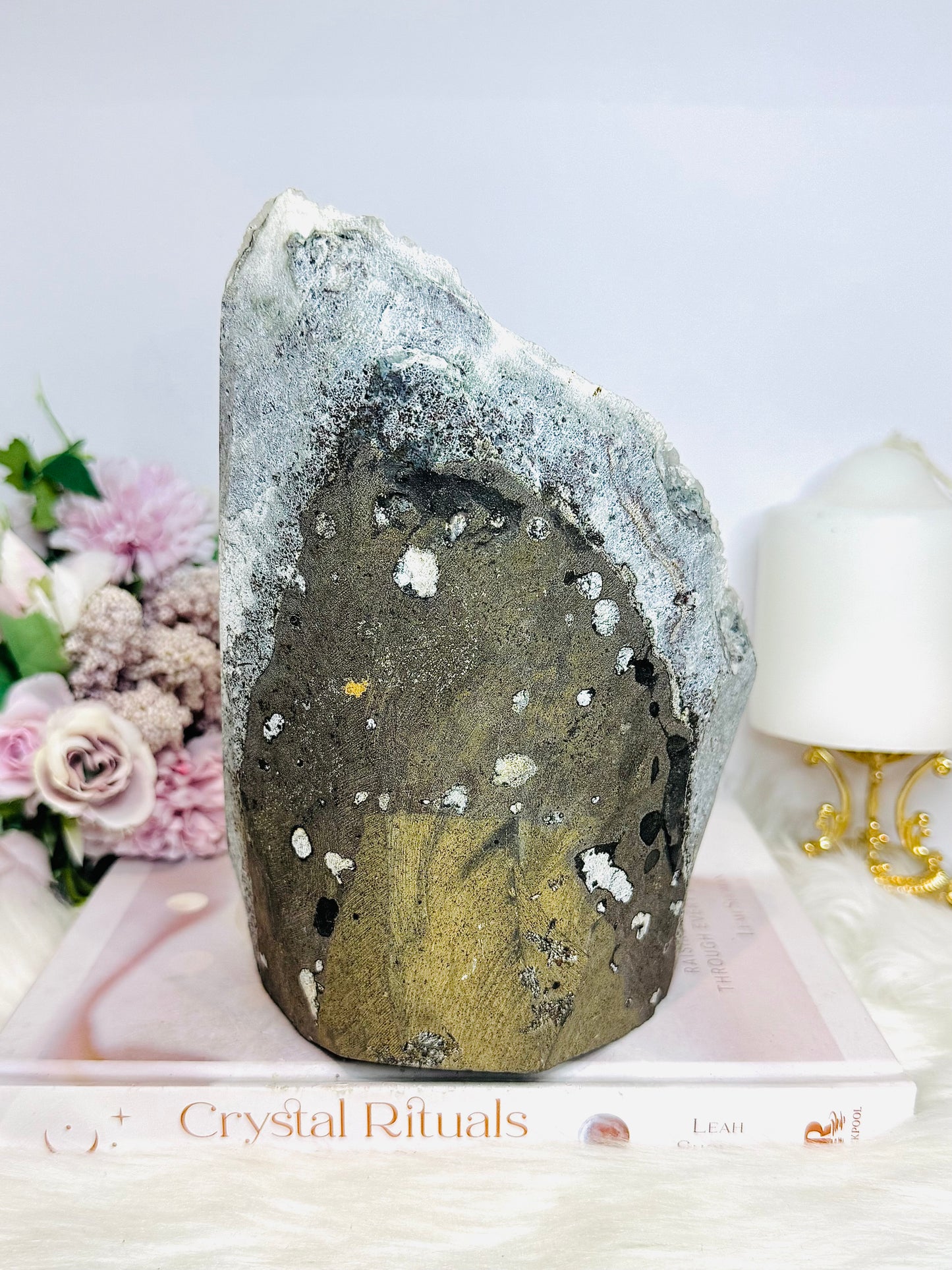 Huge Natural Apophyllite Base Cut Cluster 18cm 2.24KG