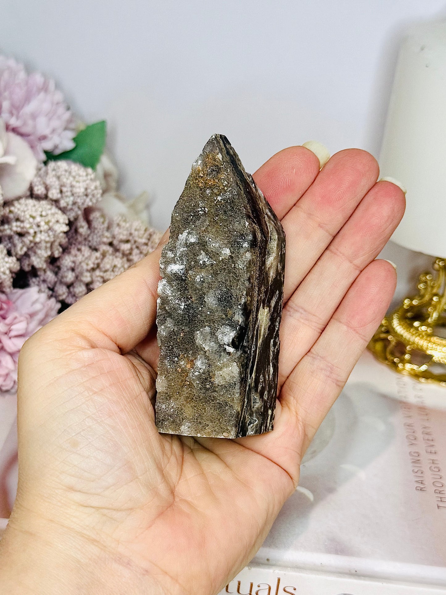 Druzy Sphalerite Tower 9cm