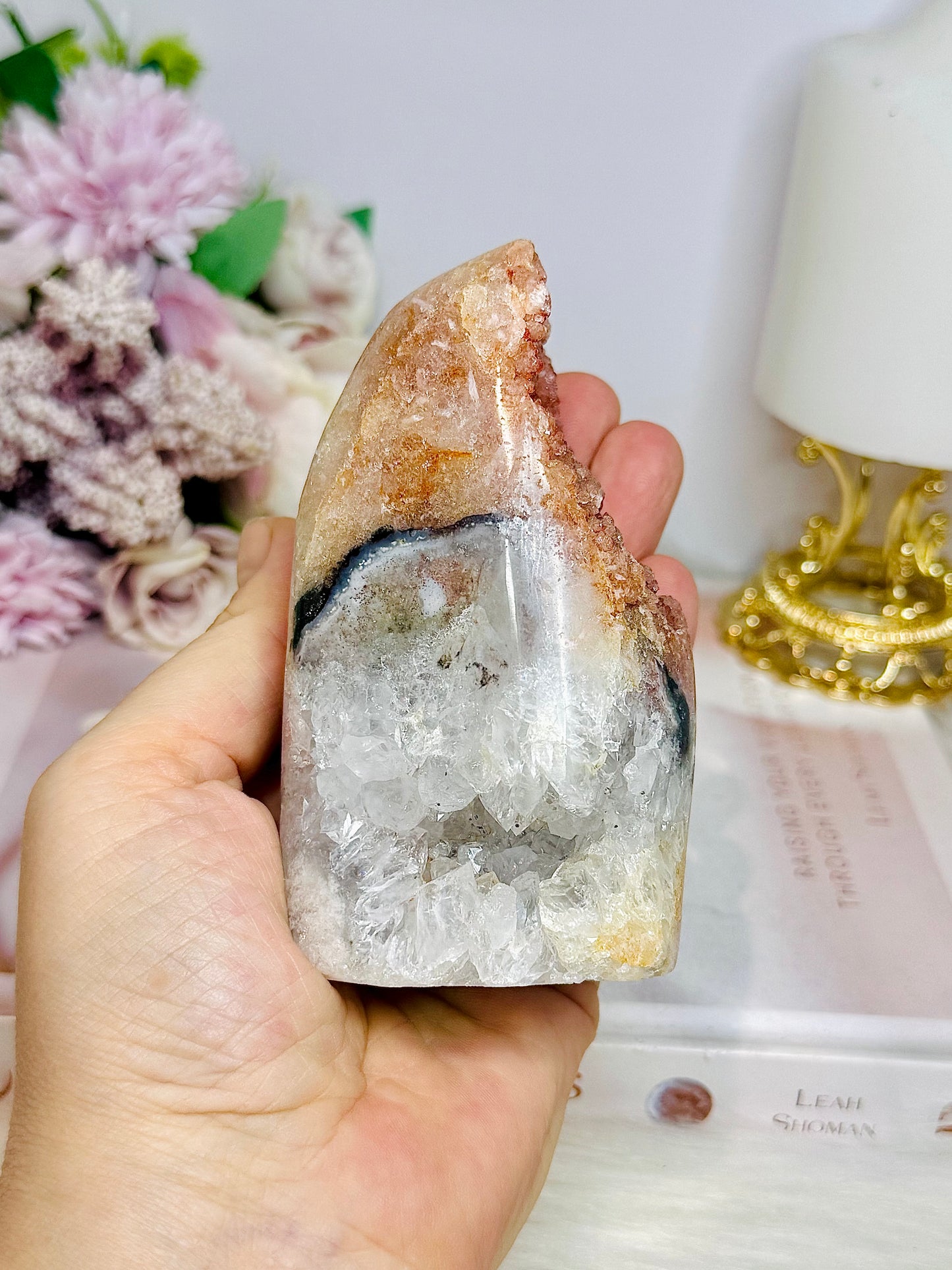 Pink Amethyst Base Cut Cluster 10.5cm 428g