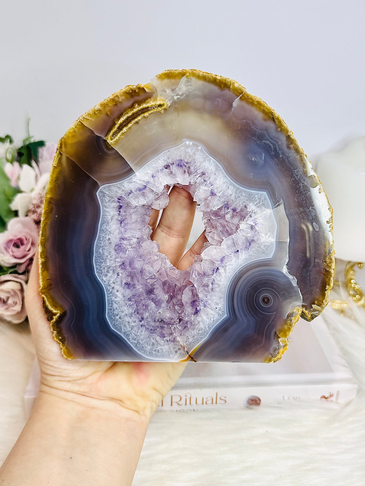 Large Druzy Amethyst | Agate Slab 16cm 745g