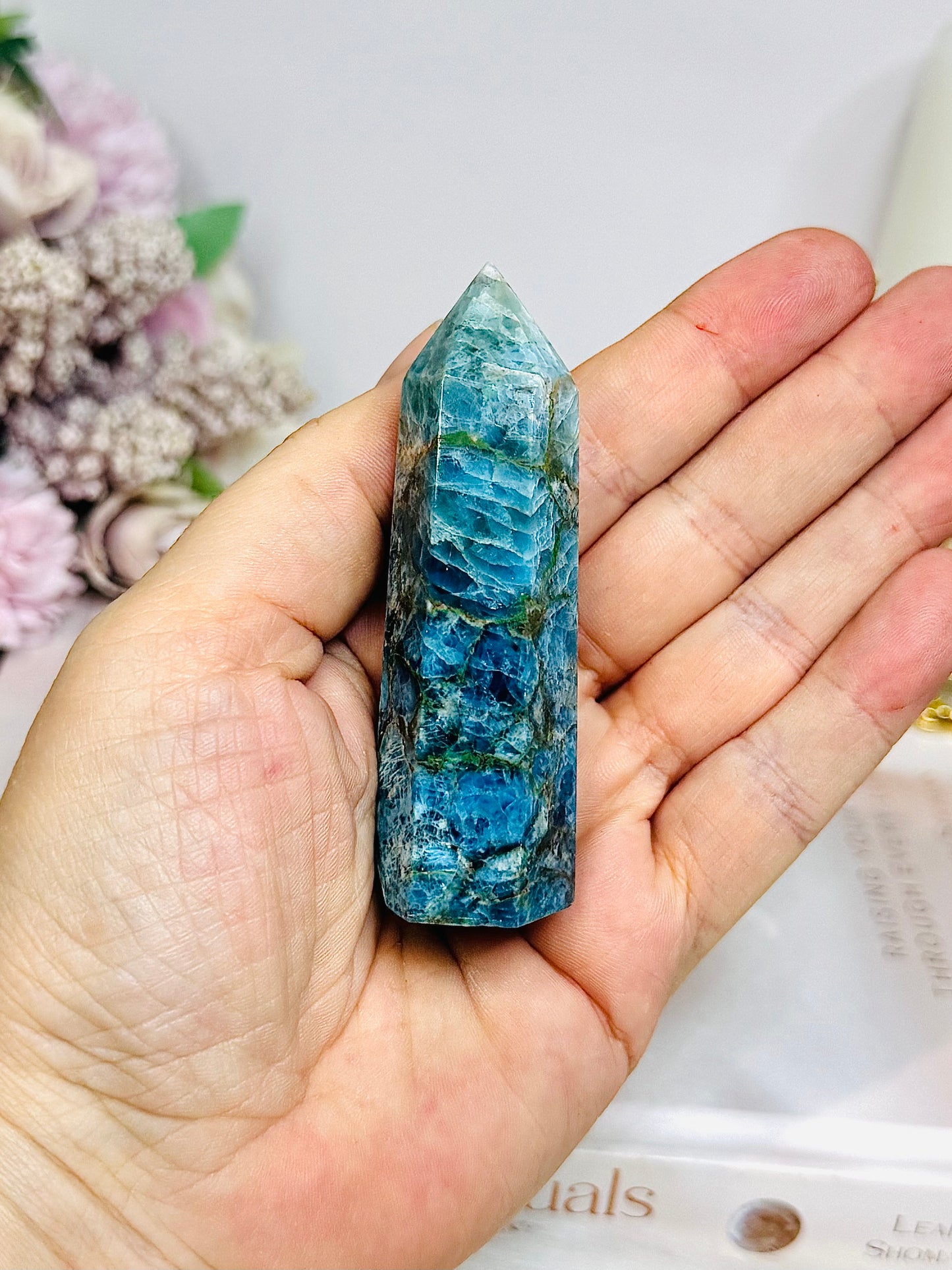 Blue Apatite Tower 7.5cm