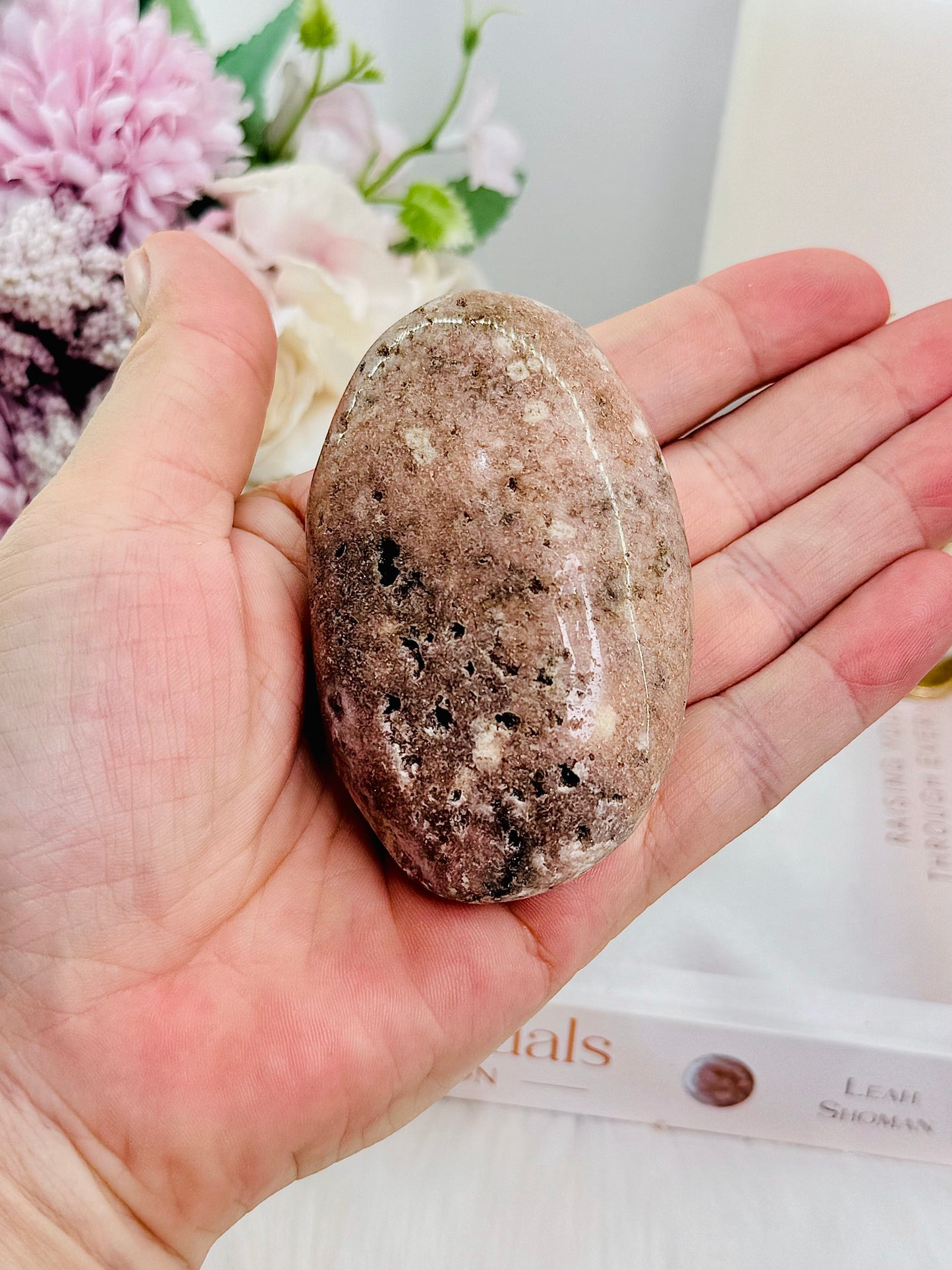 Beautiful Large Chunky Pink Amethyst Palm Stone ~ Perfect for your handbag