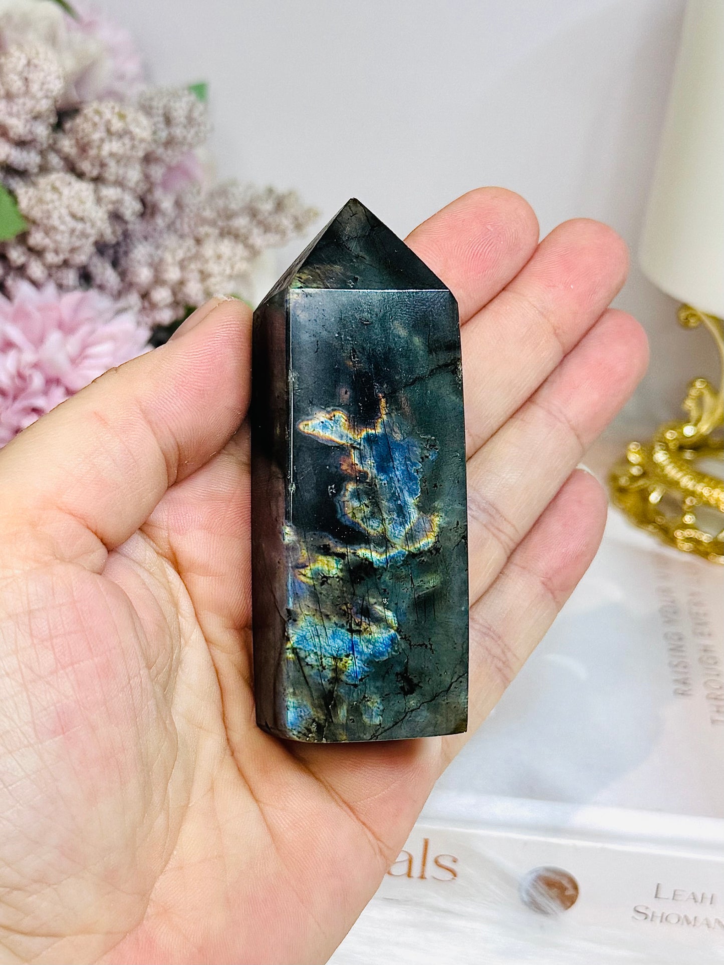High Grade Labradorite Tower 9cm
