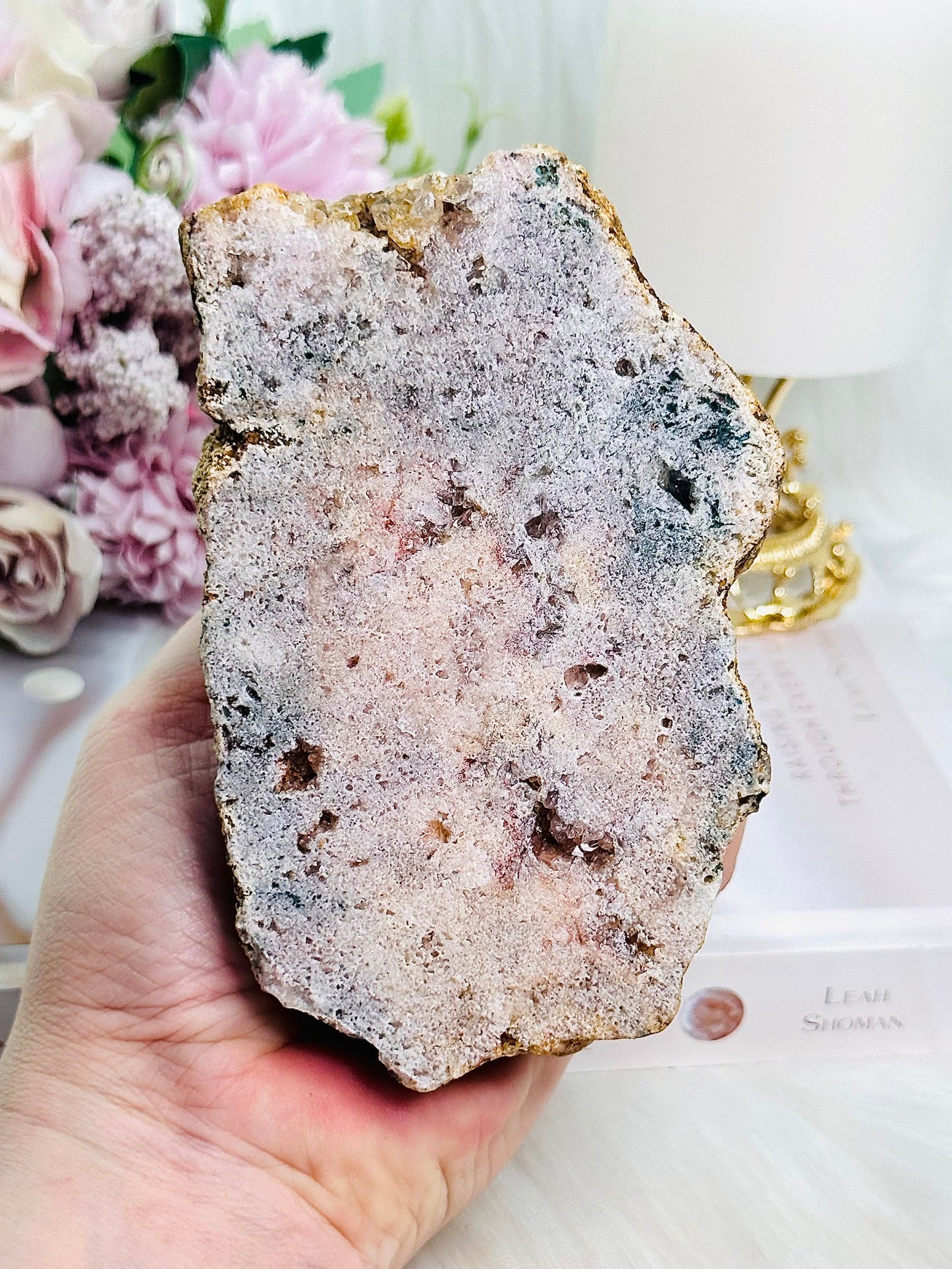 Divinely Fabulous Large 702gram High Grade Druzy Pink Amethyst Freeform From Brazil