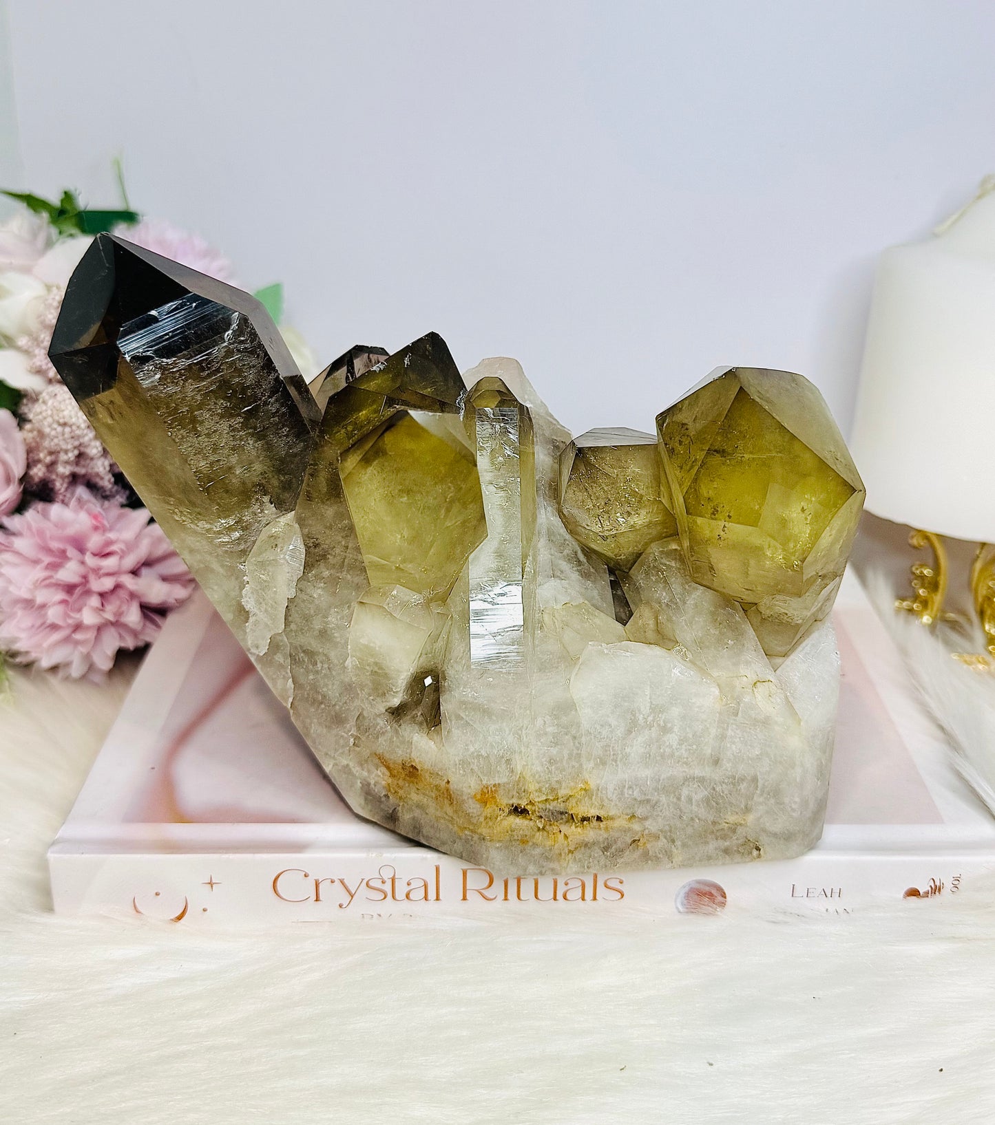 Huge Smokey Citrine Large Point Cluster 1.65KG