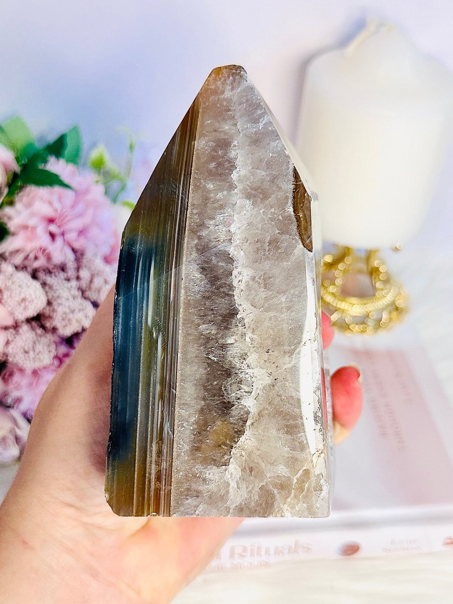 Fabulous & Classy Large Chunky 15cm 963gram Druzy Agate Amazing Tower From Brazil