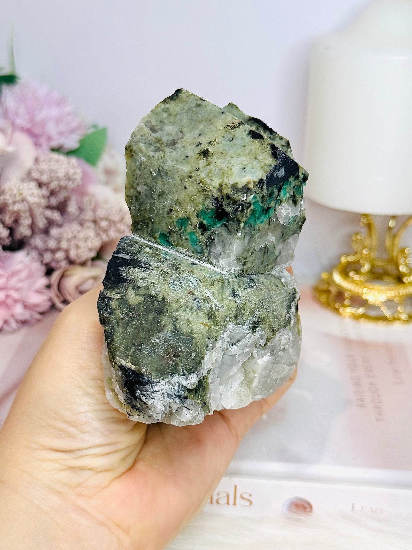 Natural Large Green Emerald Chunky Specimen 412g