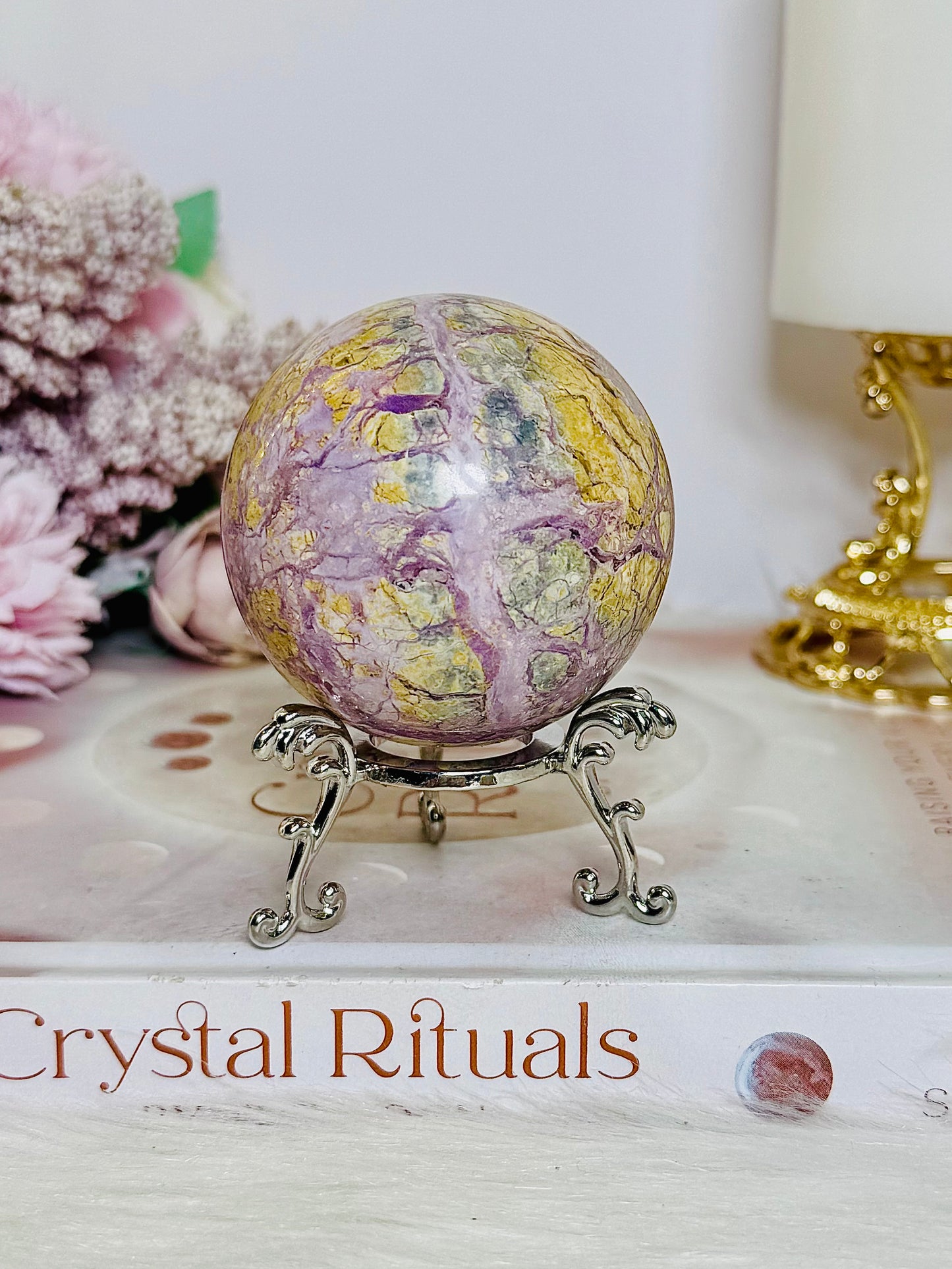 Rare Phosphosiderite Sphere On Stand 211g