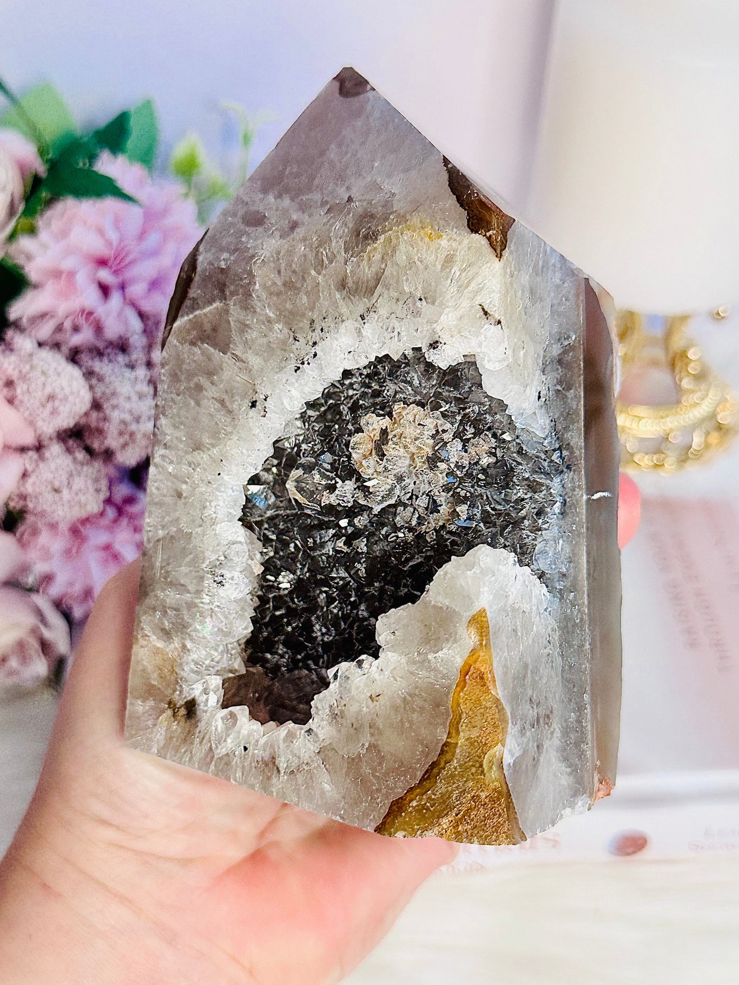 Fabulous & Classy Large Chunky 15cm 963gram Druzy Agate Amazing Tower From Brazil