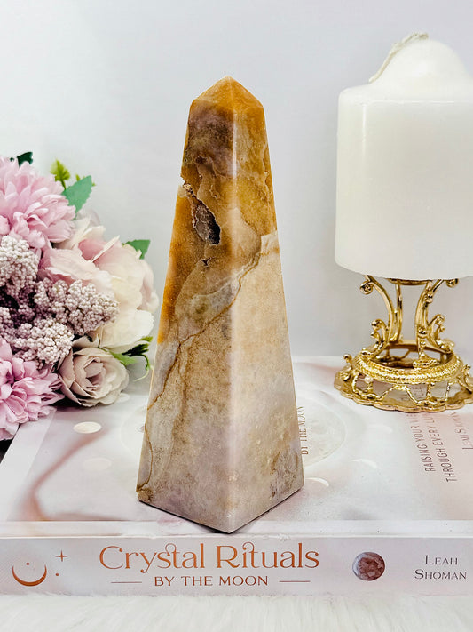 ⚜️ SALE ⚜️ Large 15.5cm Natural Pink Amethyst Carved Obelisk | Tower From Brazil