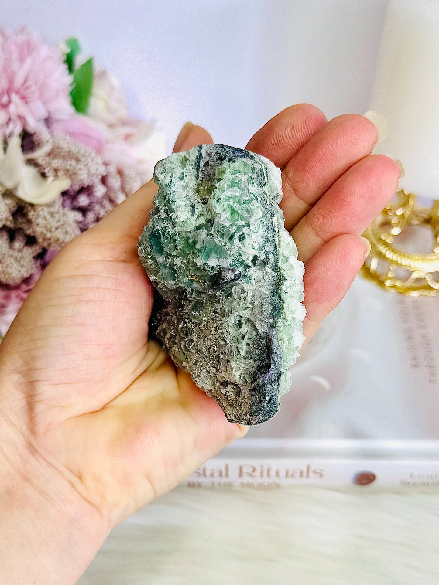 Gorgeous Natural Green Fluorite Specimen 186grams