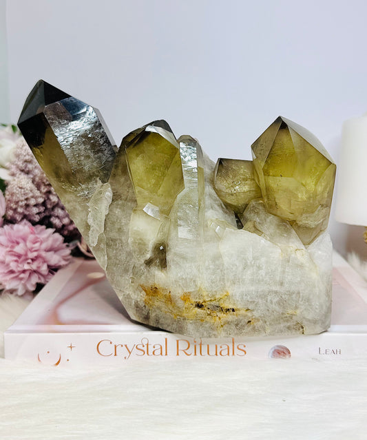 Huge Smokey Citrine Large Point Cluster 1.65KG