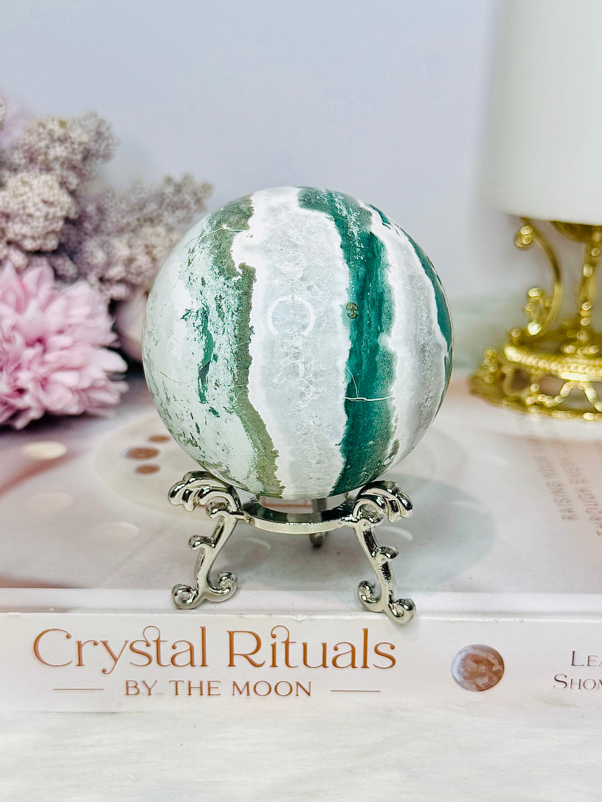 Unicorn Jasper Sphere on Stand 337g
