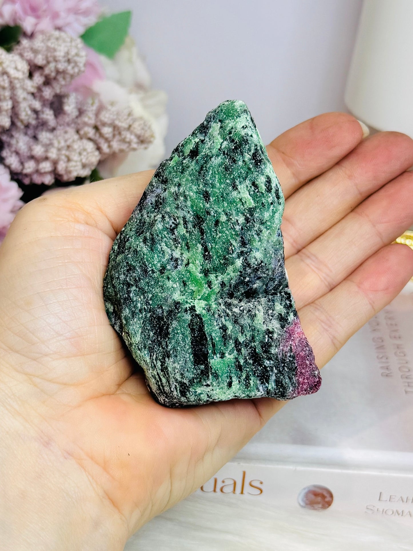 Natural Ruby in Zoisite Specimen UV Reactive 268g