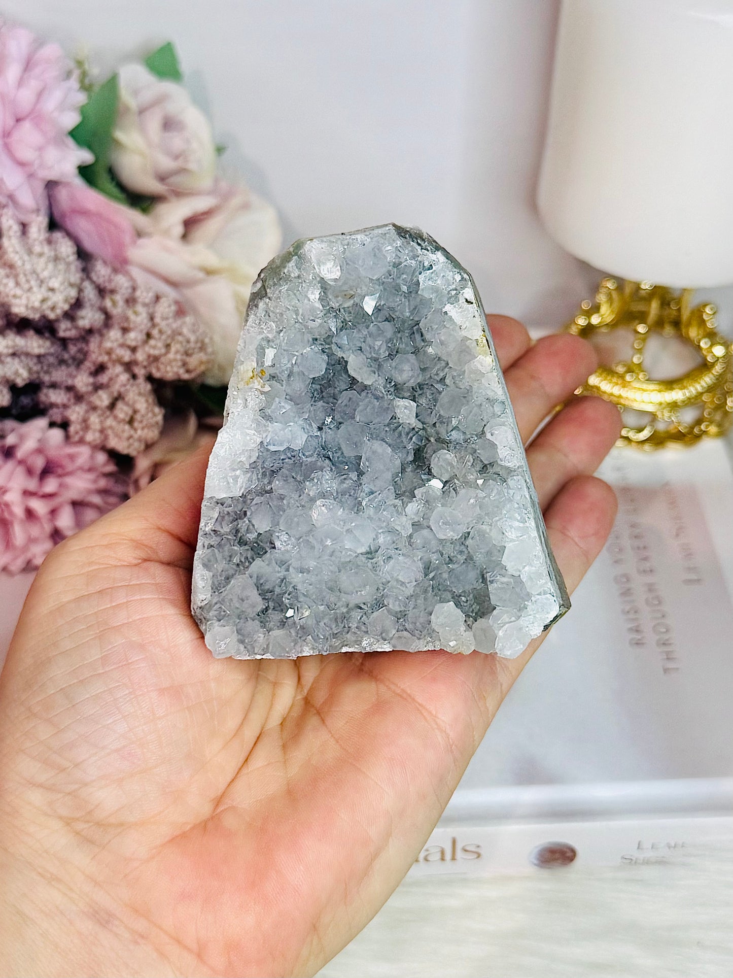 Natural Cut Base Amethyst Cluster From Brazil 7.5cm