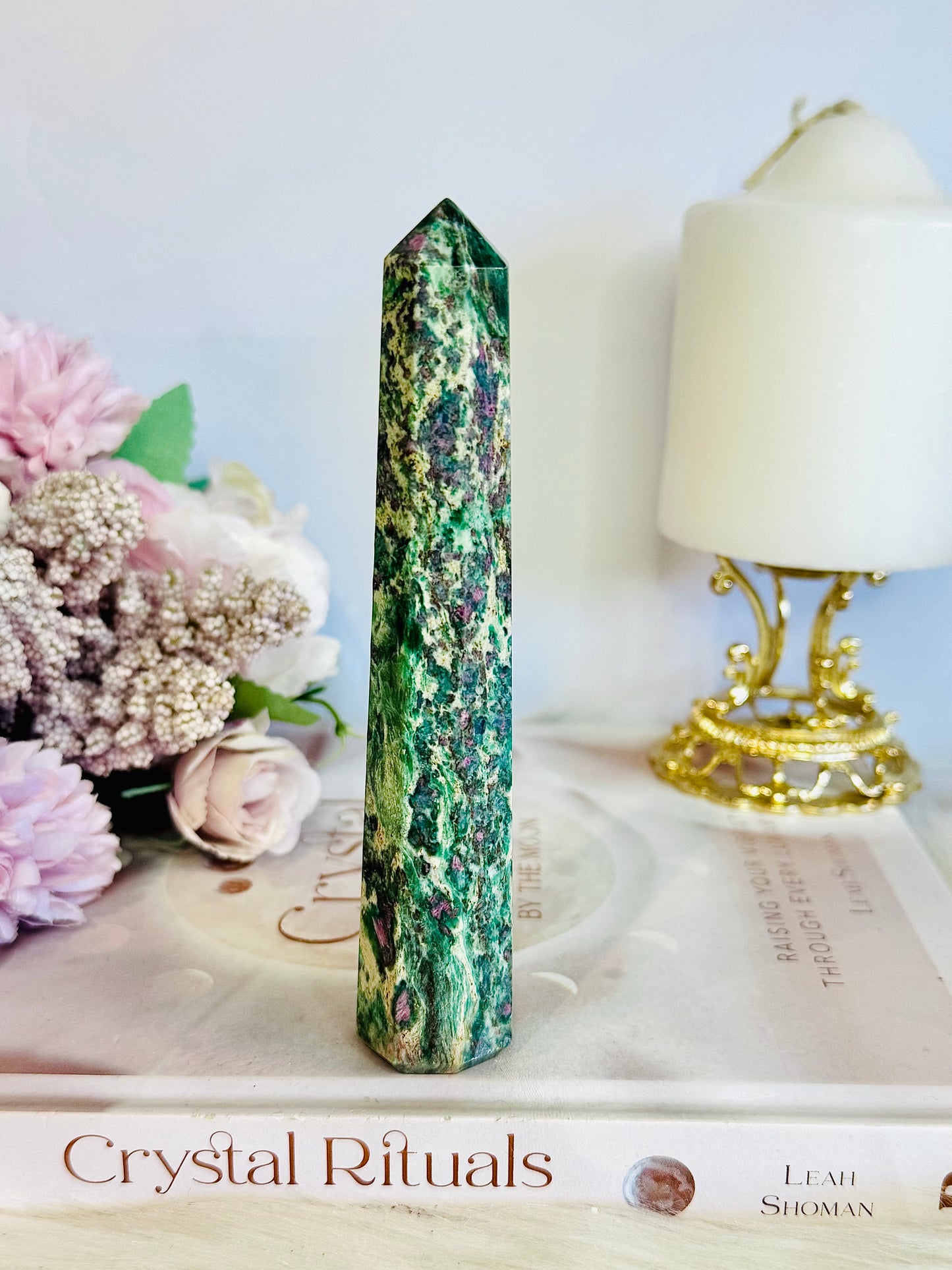 Tall Ruby in Fuchsite Tower 14cm