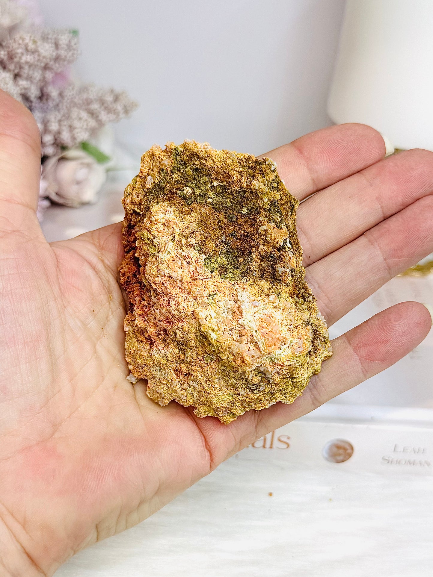 Pink Calcite Geode on Stand 10cm