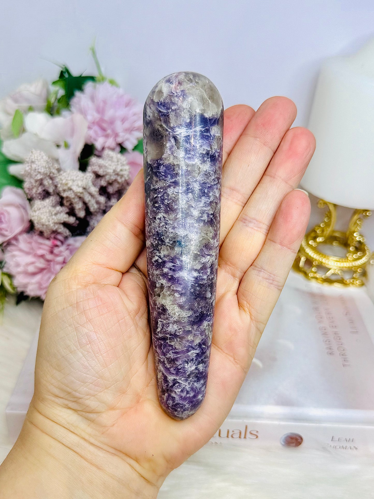 Large Lepidolite Massage Wand 14cm