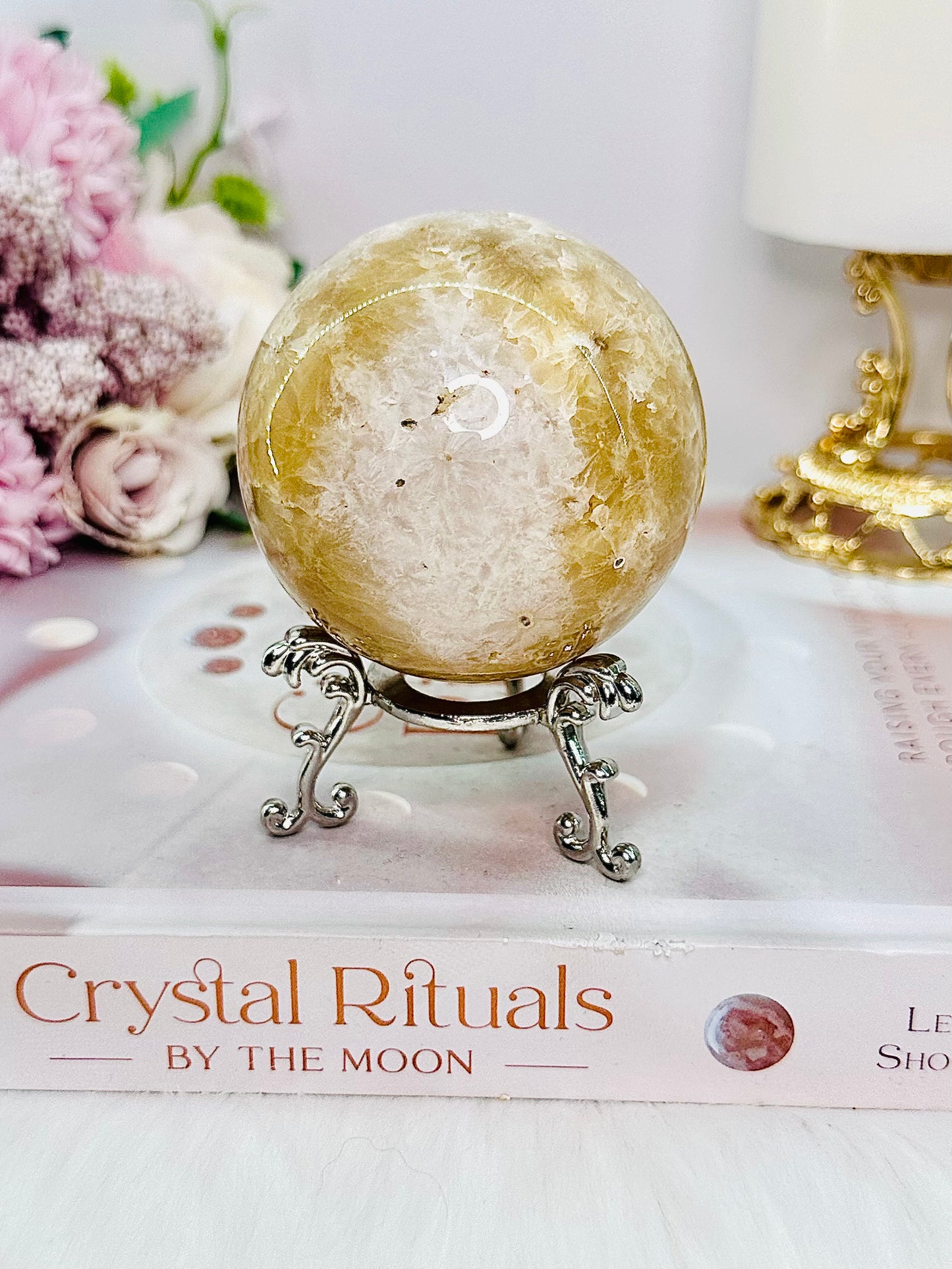 ⚜️ SALE ⚜️ Beautiful 329gram Druzy Pink Amethyst Sphere on Stand From Brazil