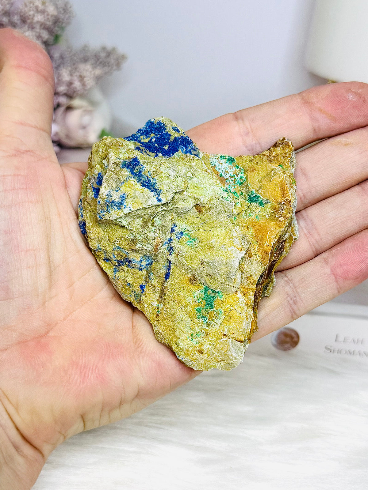 Natural Malachite Azurite on Matrix 111g