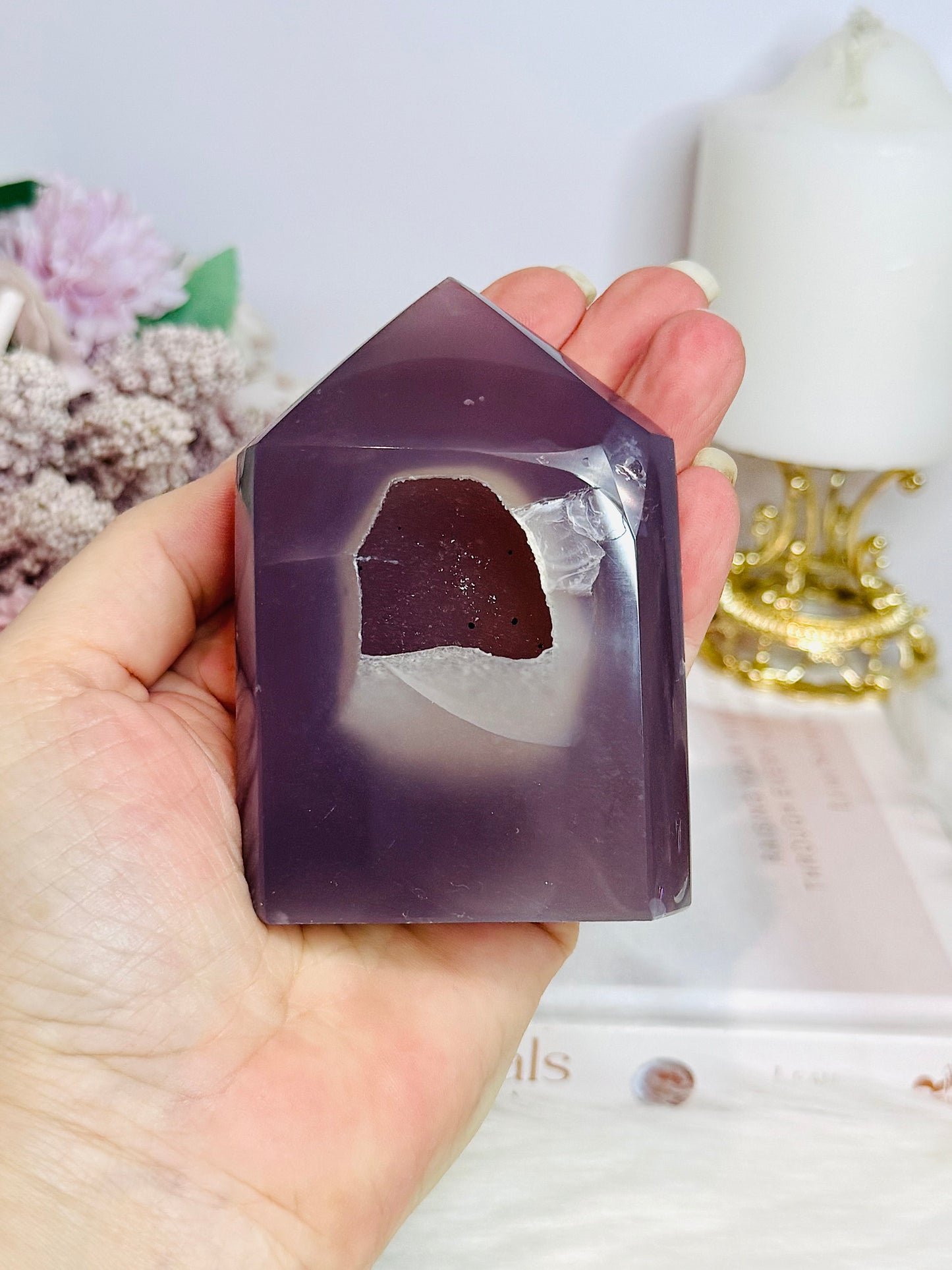 Druzy Agate Tower 9cm