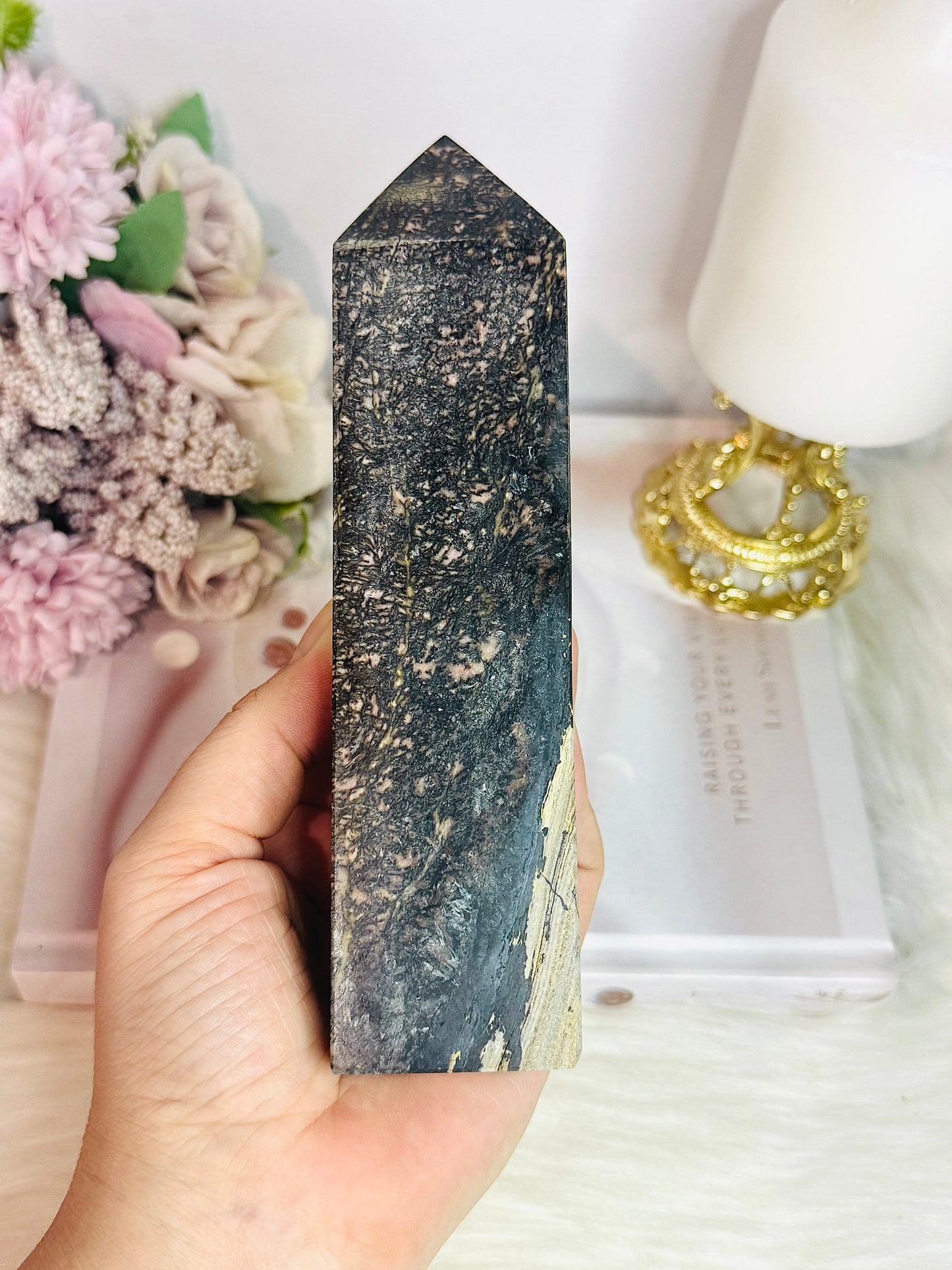 Large Rhodonite Tower | Generator 16.5cm