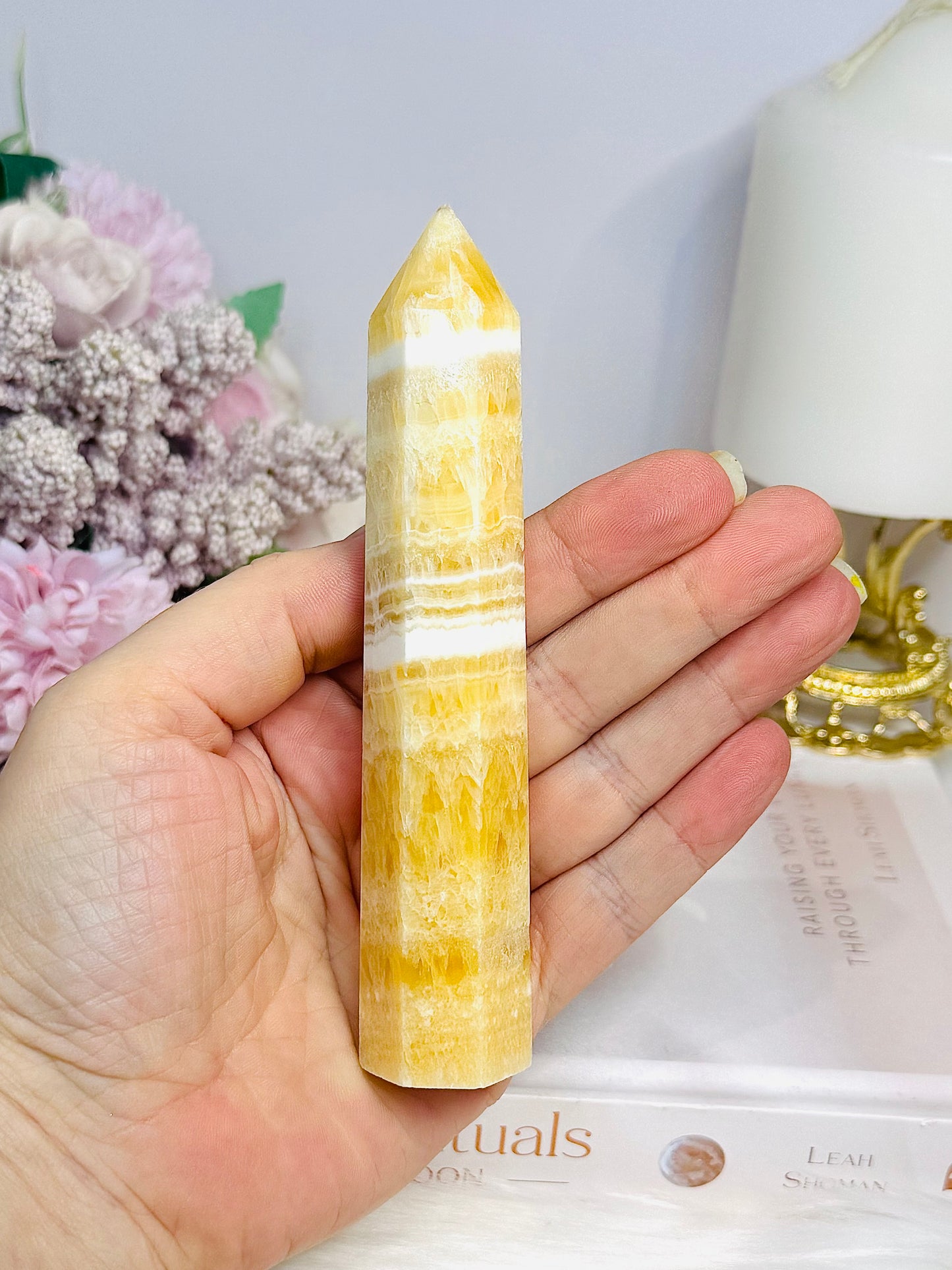 Orange Calcite Tower 12.5cm