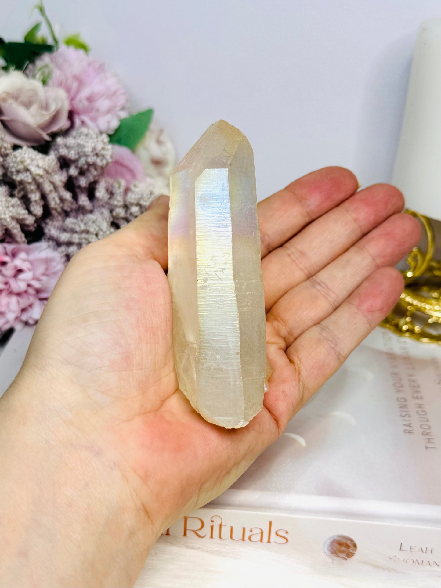 Angel Aura Clear Quartz Point 9cm
