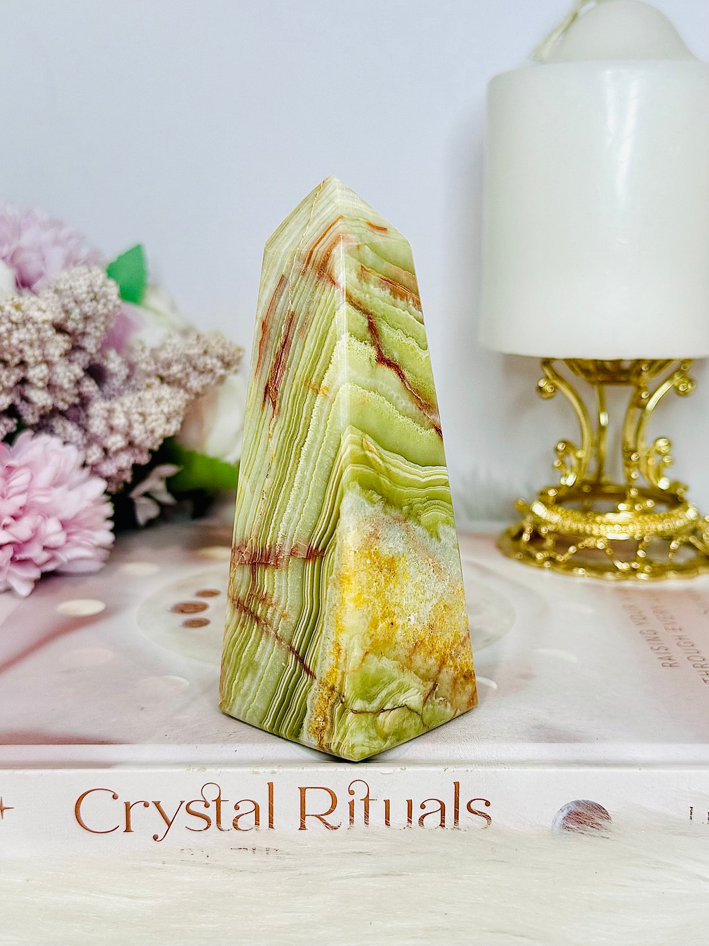 Green Onyx Tower | Obelisk 11.5cm