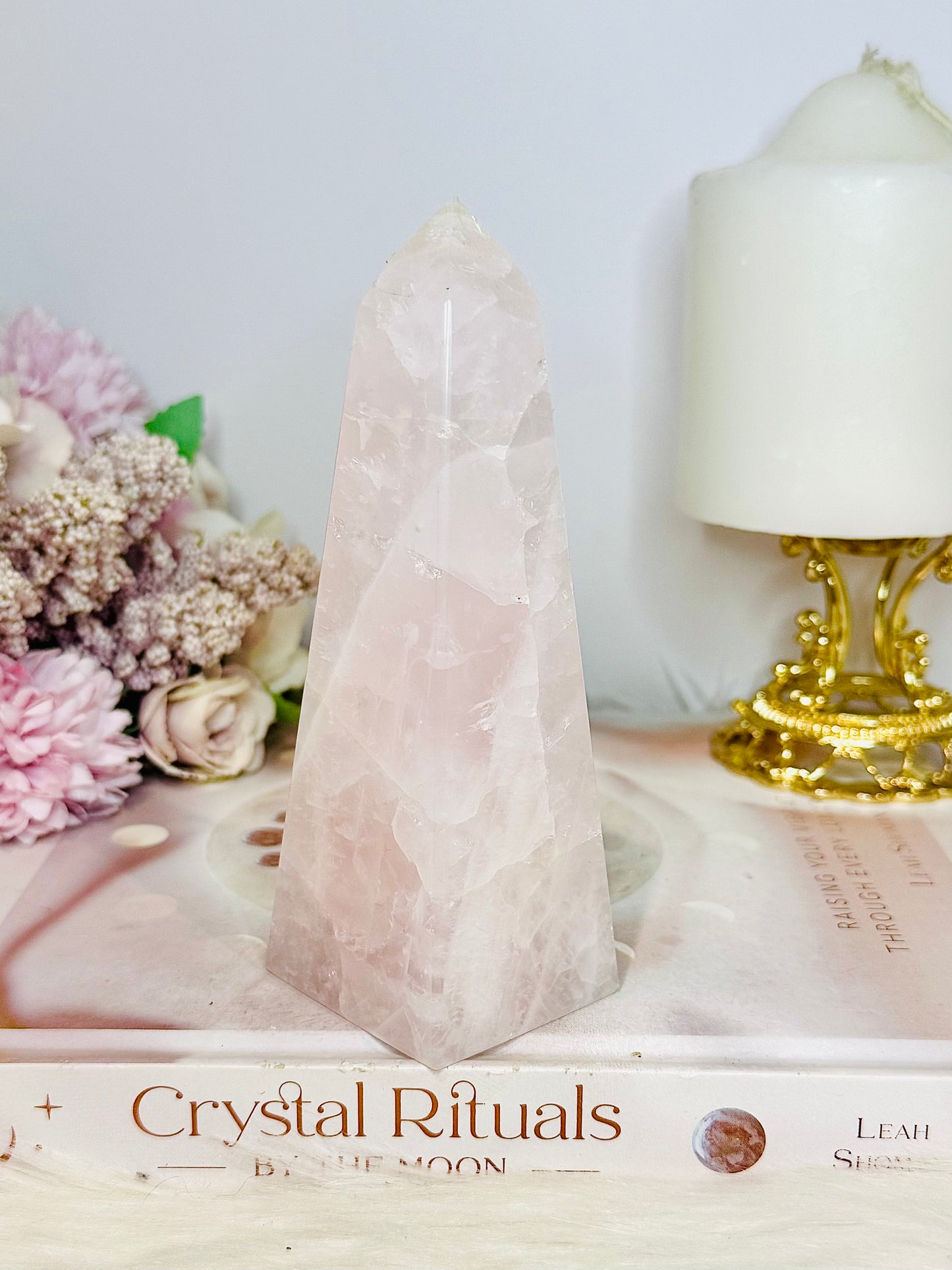 Large Chunky 13cm Rose Quartz Obelisk | Tower 367grams