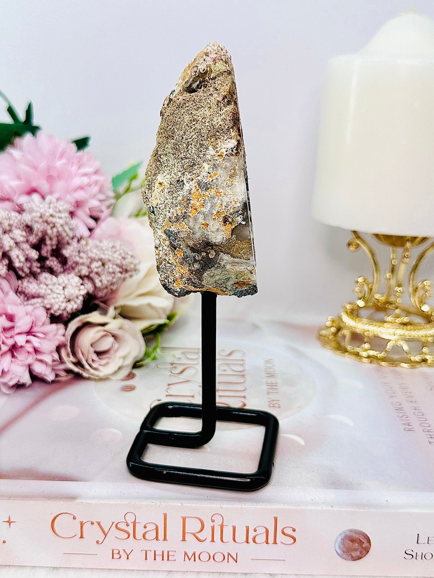 Natural Druzy Geode On Stand 14cm