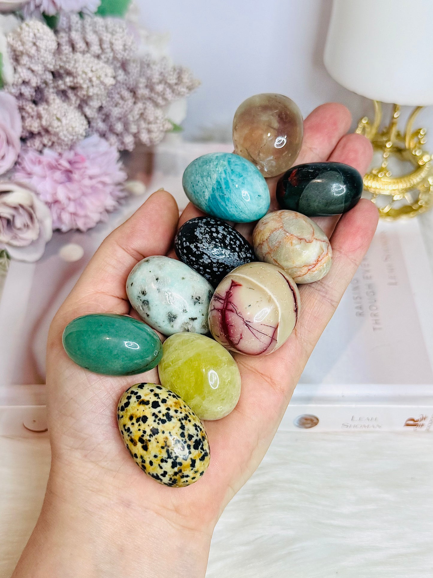 Set of 10 Tumble Stones Randomly Chosen (this is an example of a set)