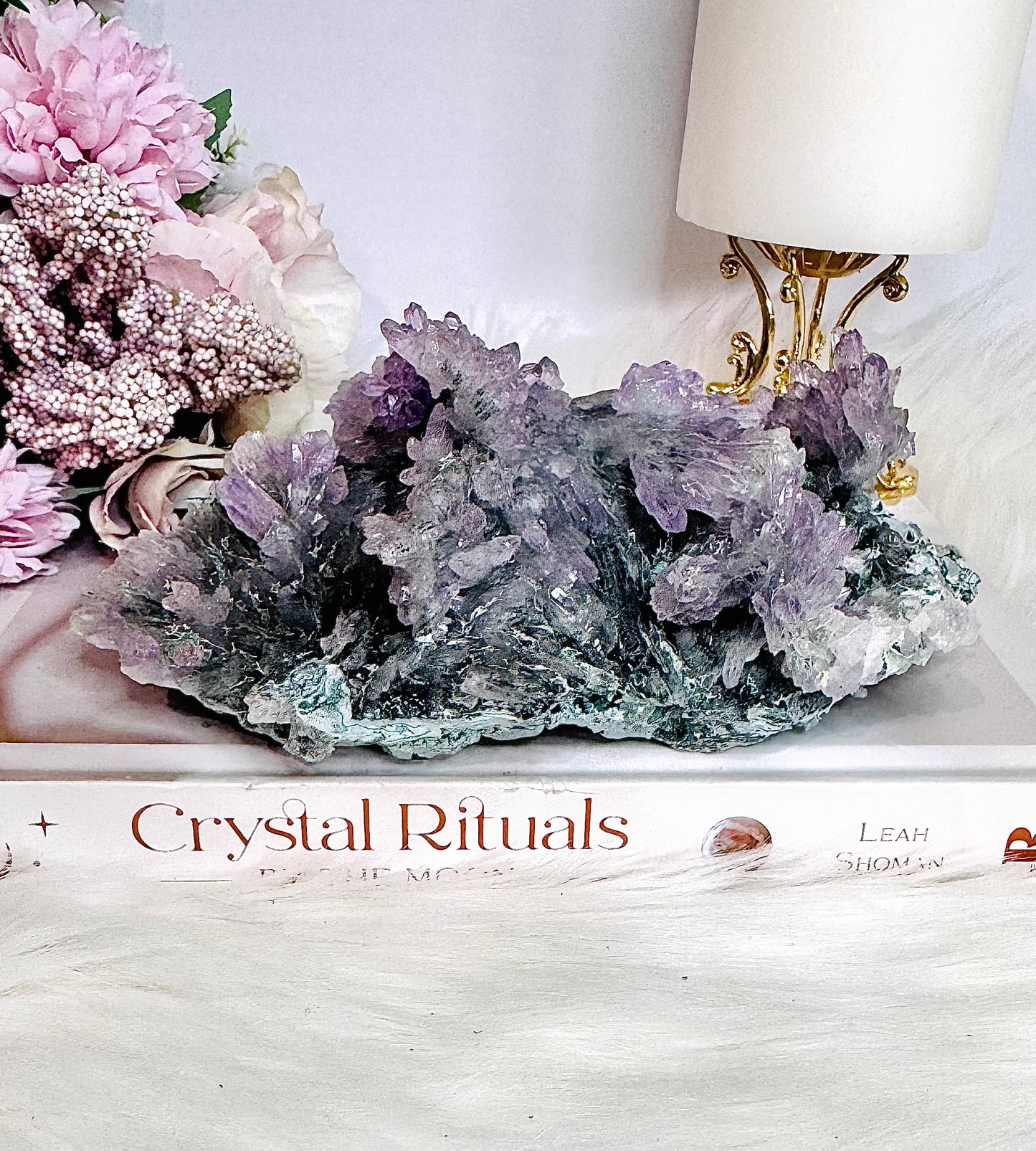Natural Large Beautiful Zeolite | Flower Amethyst Specimen 16cm 540grams