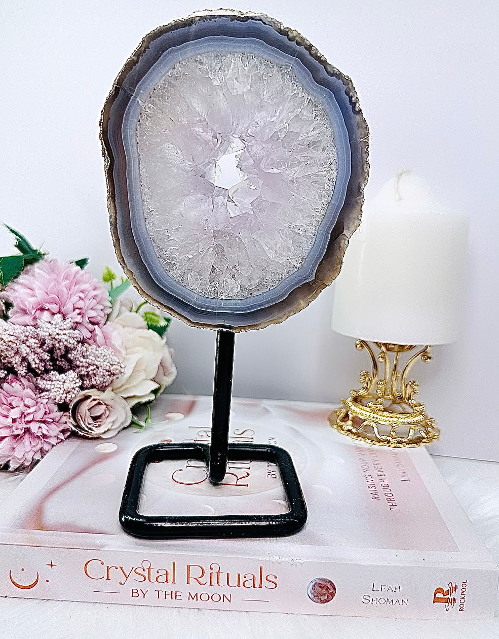 Large 20cm Agate Portal on Stand From Uruguay