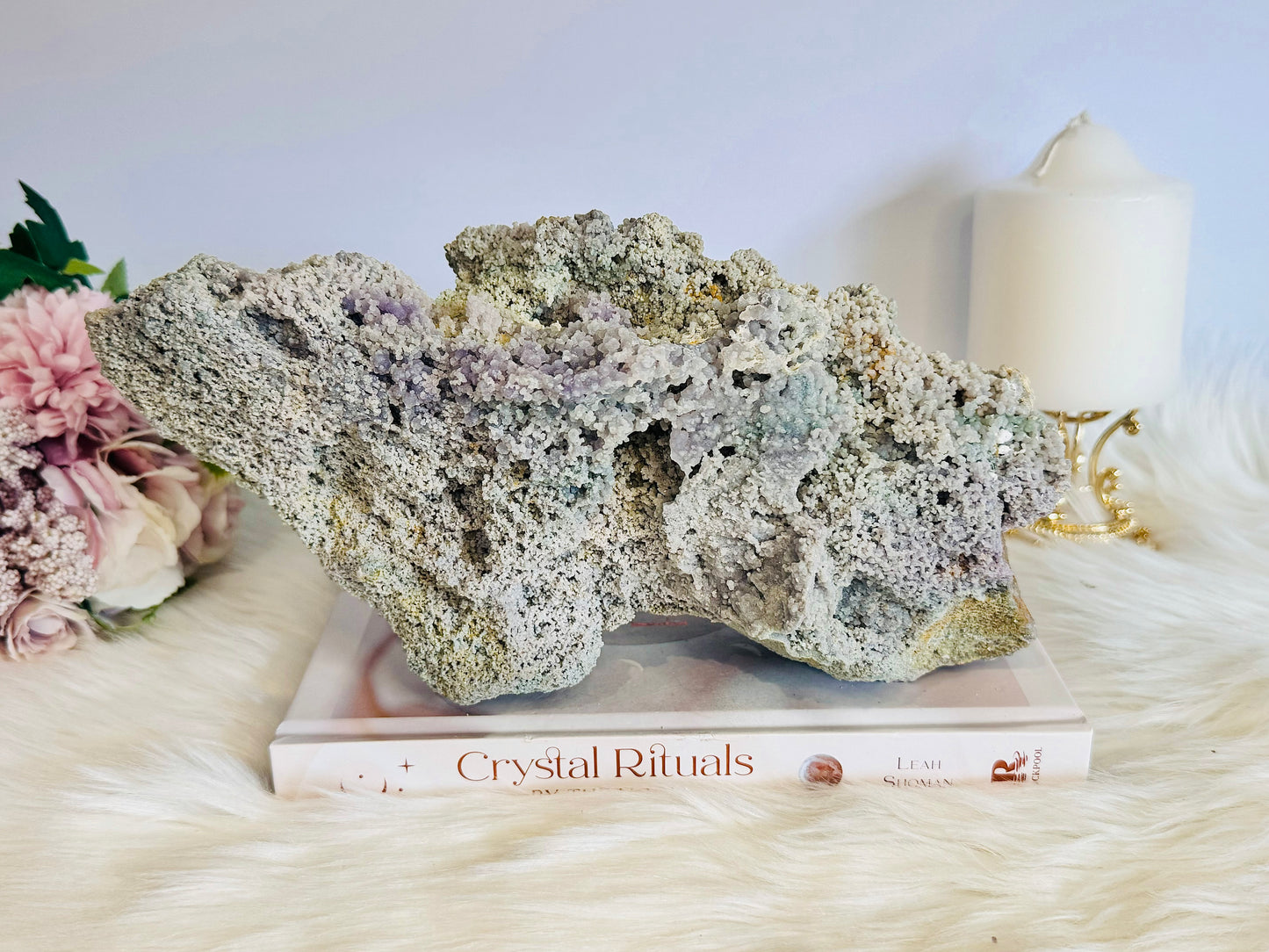 ⚜️ SALE ⚜️ Huge 26cm 2.15KG Natural Grape Agate | Purple Chalcedony Specimen