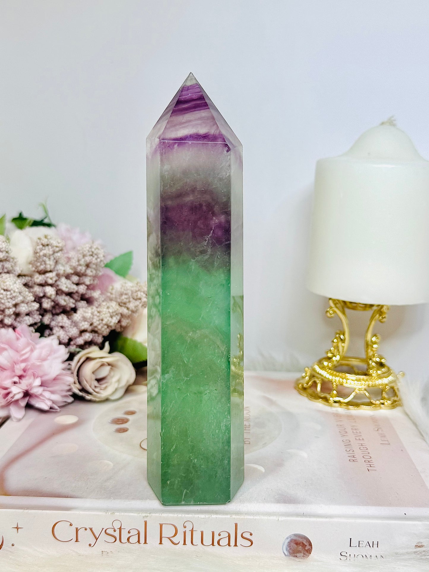 Watermelon Fluorite Chunky Tower 17cm