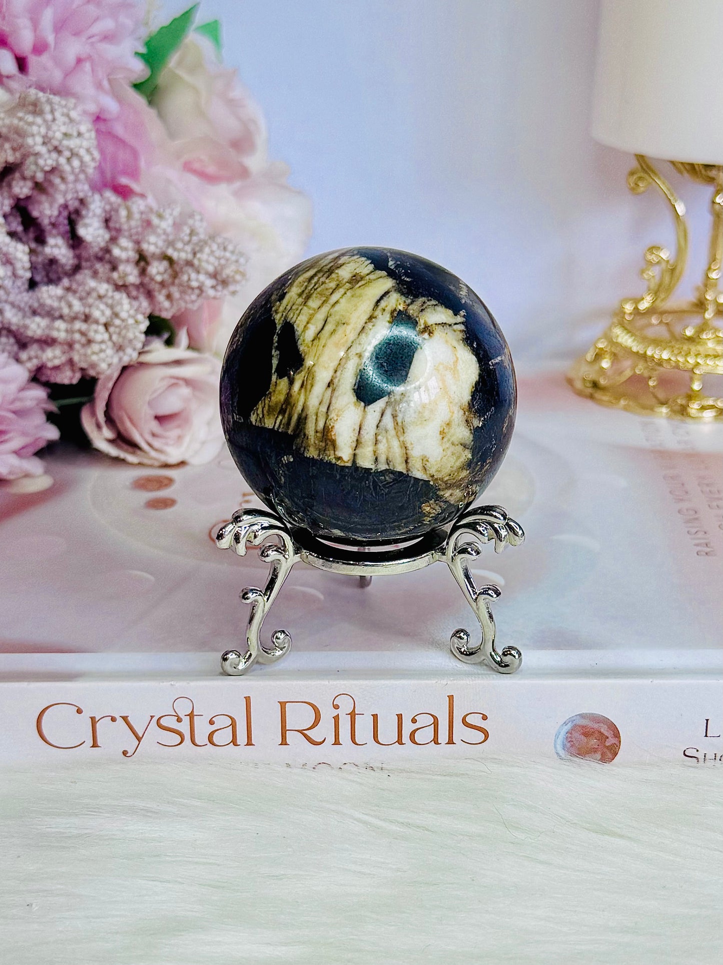 Rare Natural Purpurite Sphere On Stand 202grams