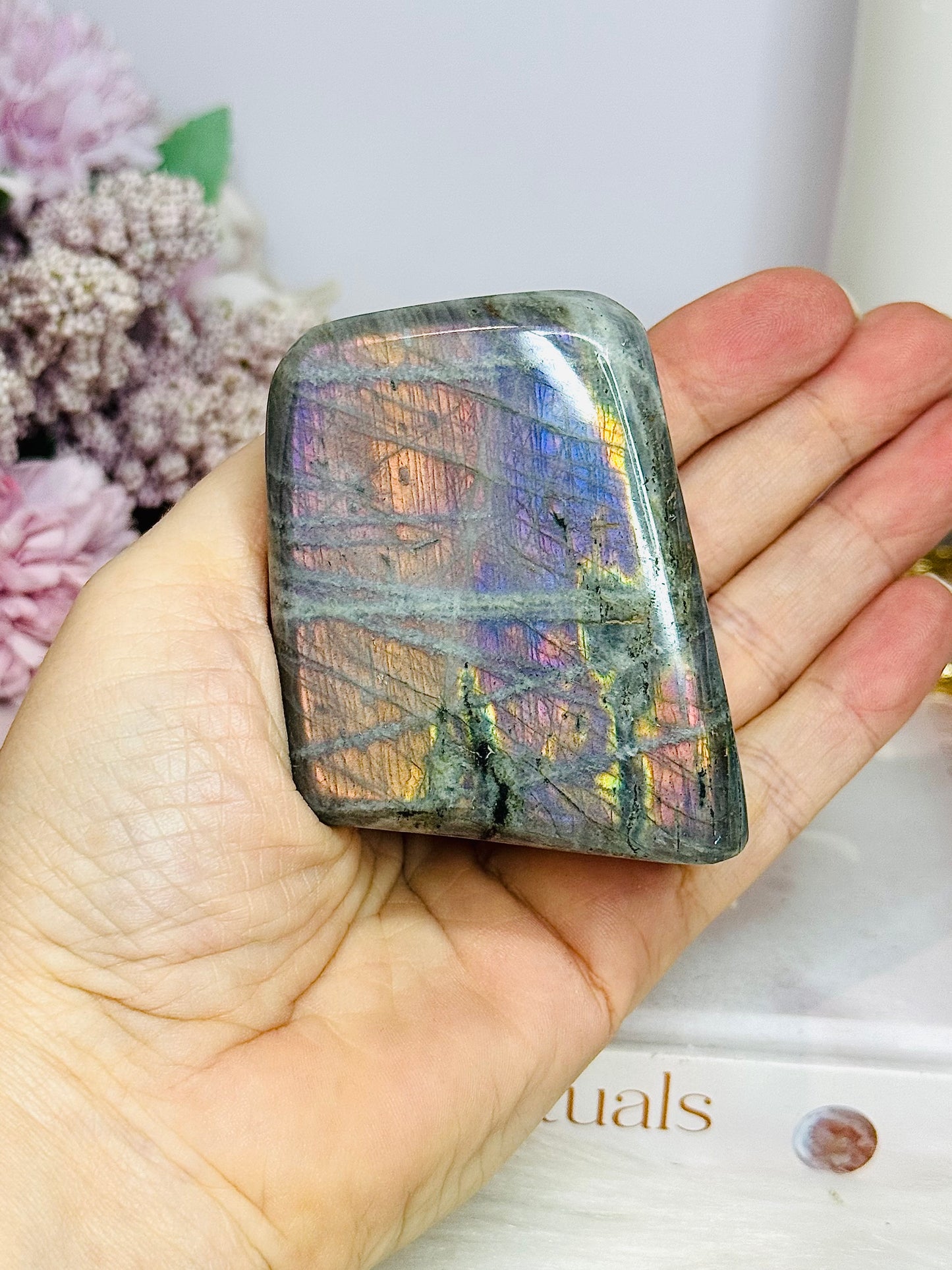 Labradorite Purple Flash Polished Freeform 225g