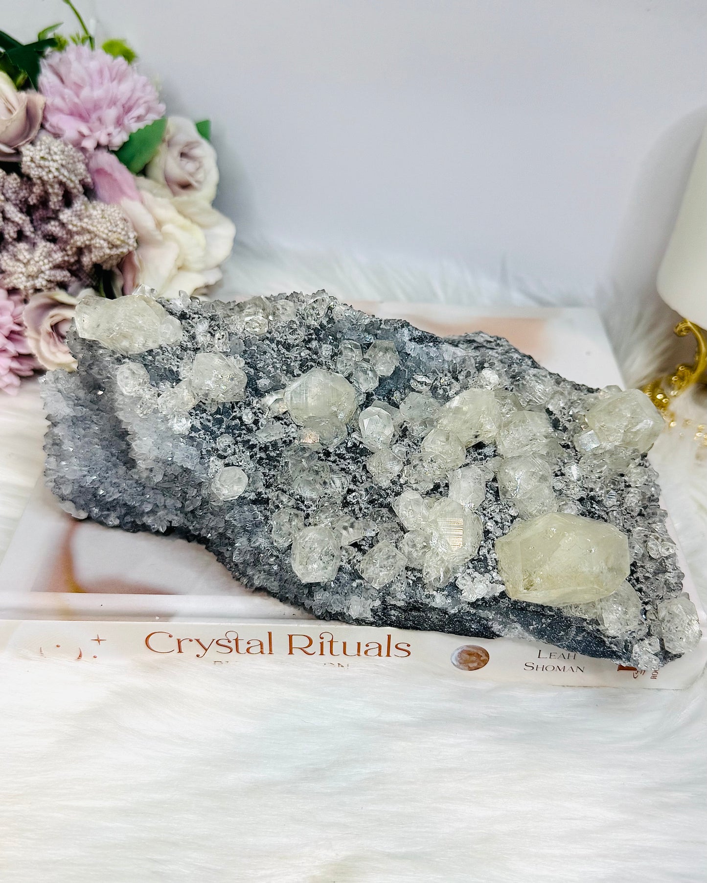 Huge Diamond Calcite Druzy Freeform (UV Reactive) 1.75KG 23cm