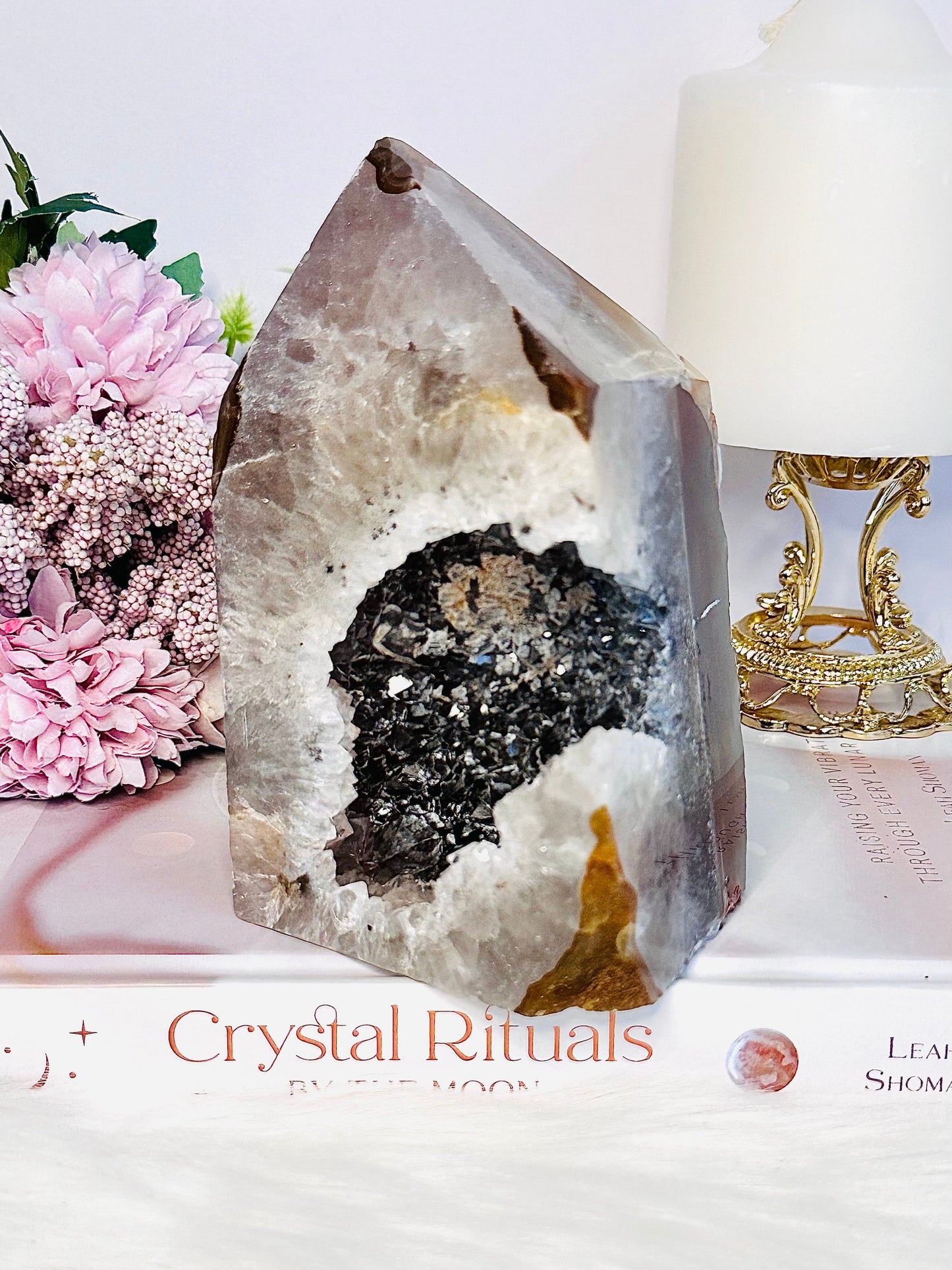 Fabulous & Classy Large Chunky 15cm 963gram Druzy Agate Amazing Tower From Brazil
