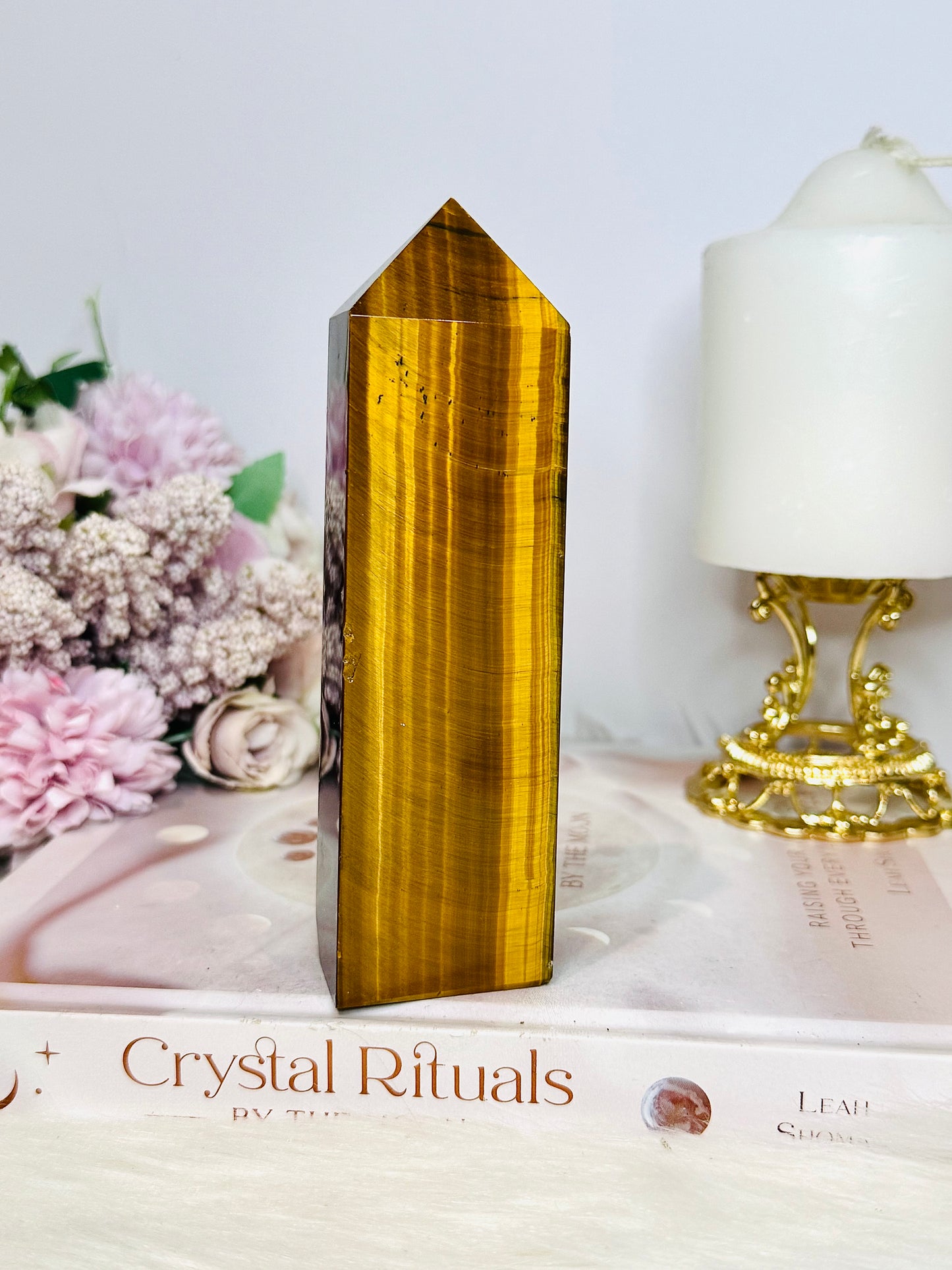 Tigers Eye Large Chunky Tower Full Of Flash 14cm