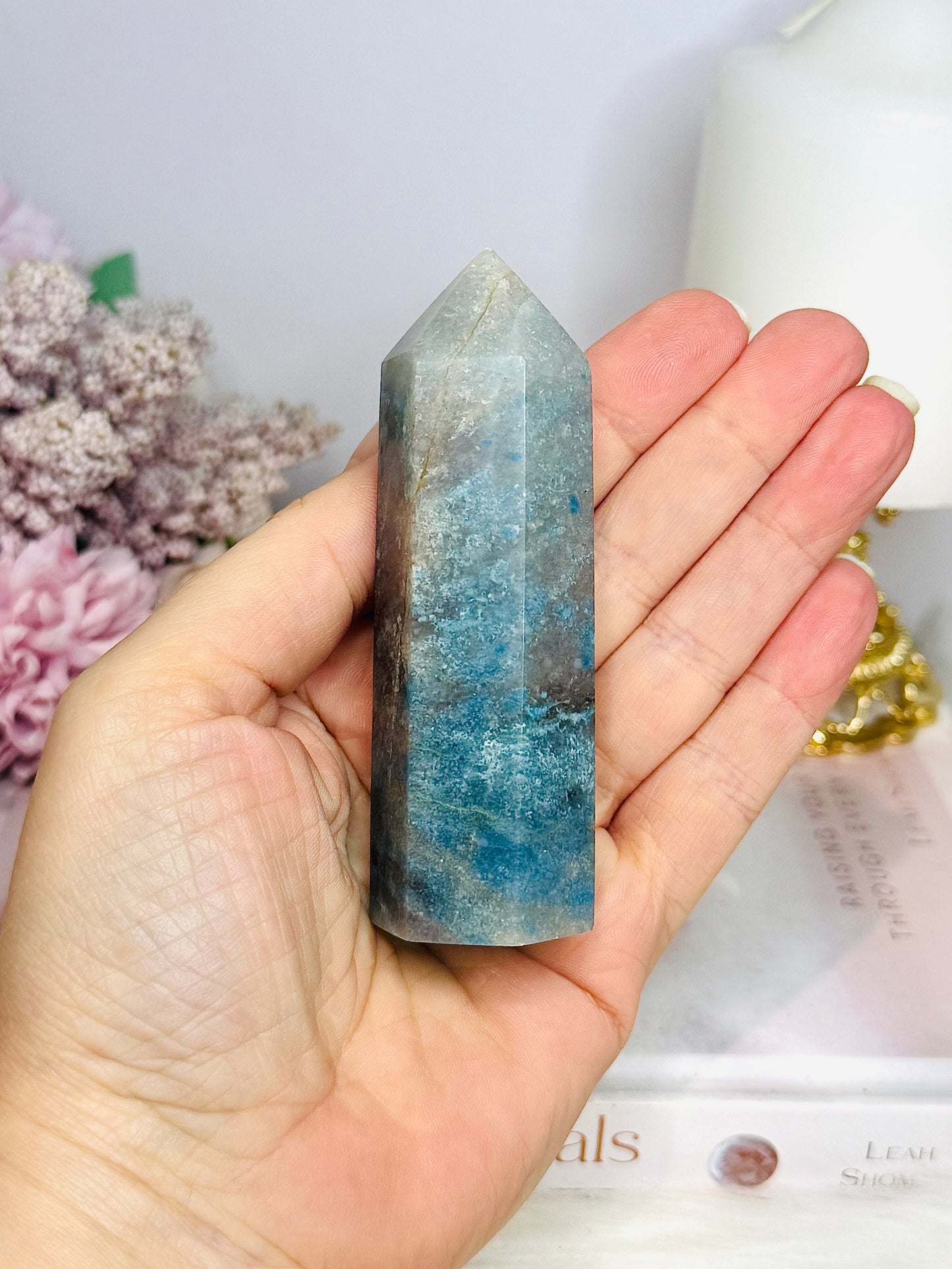 Natural Blue Trolleite Tower 9.5cm