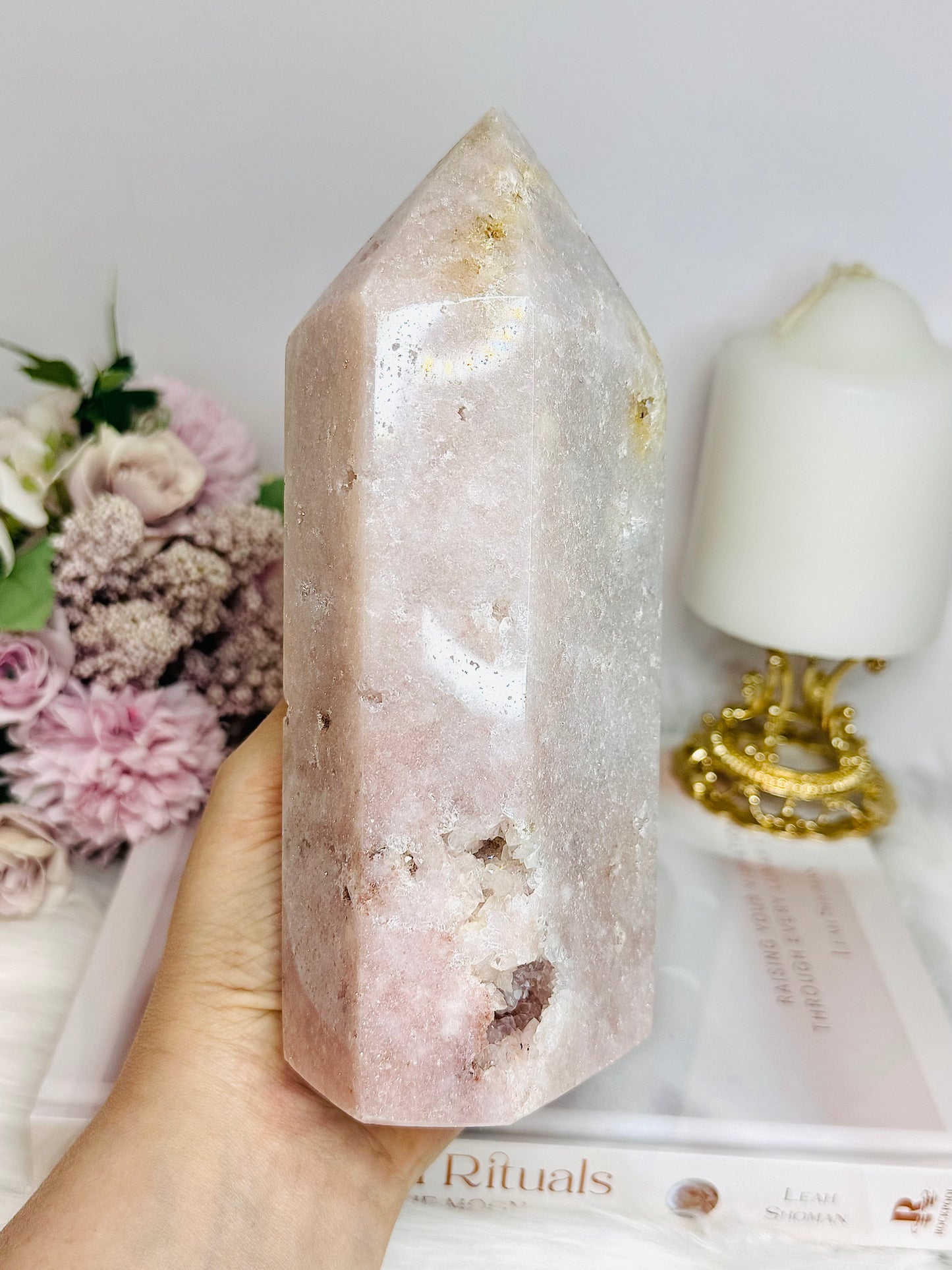 Large Chunky Pink Amethyst Druzy Tower 17cm 1.16KG