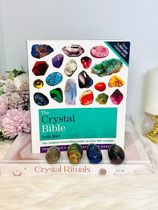 Gift Set ~ The Crystal Bible Volume 1 with 4 Large Tumble Stones