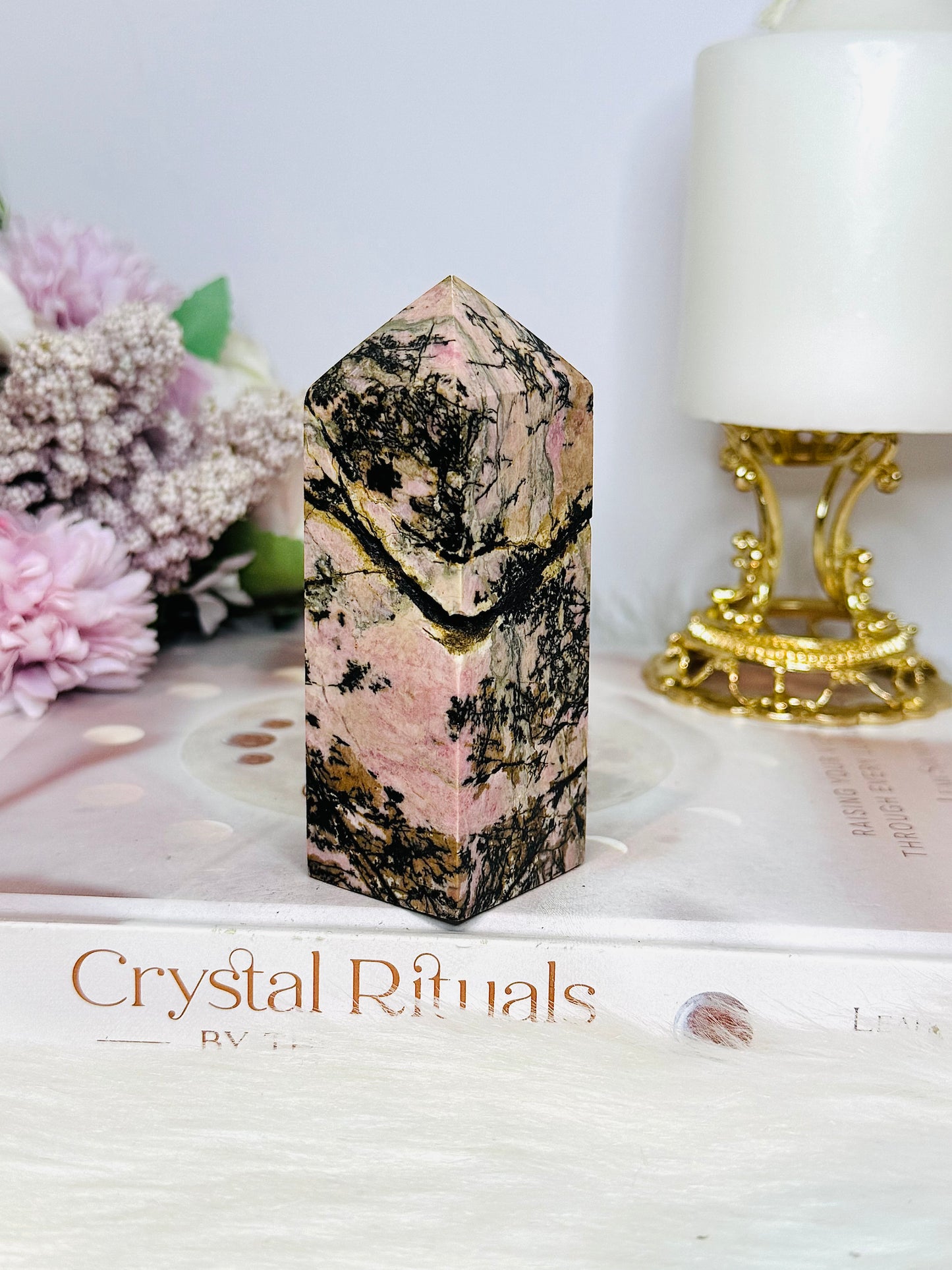 Rhodonite Chunky Tower 9.5cm 302g