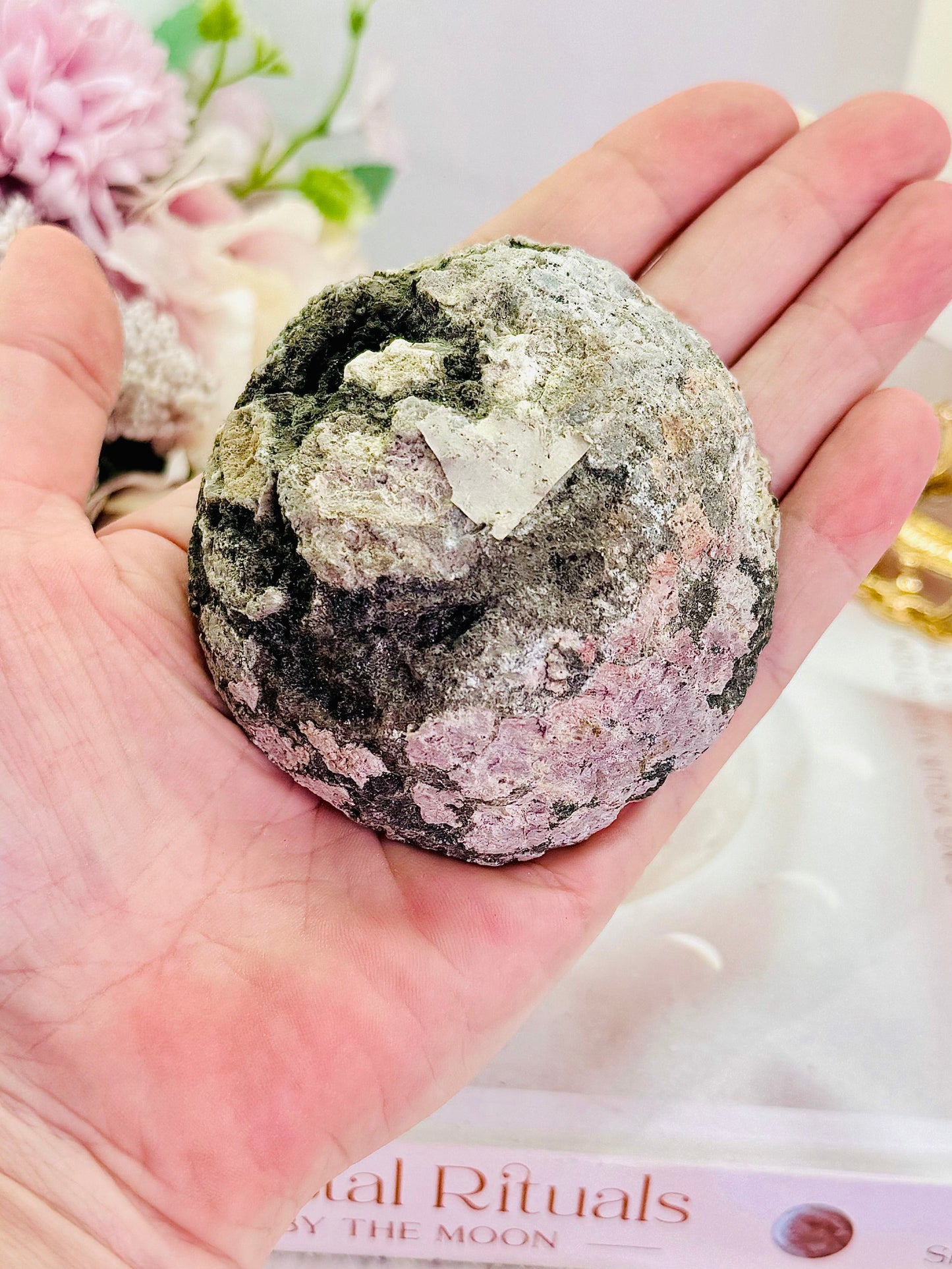 Natural Druzy Agate Geode 8cm On Stand