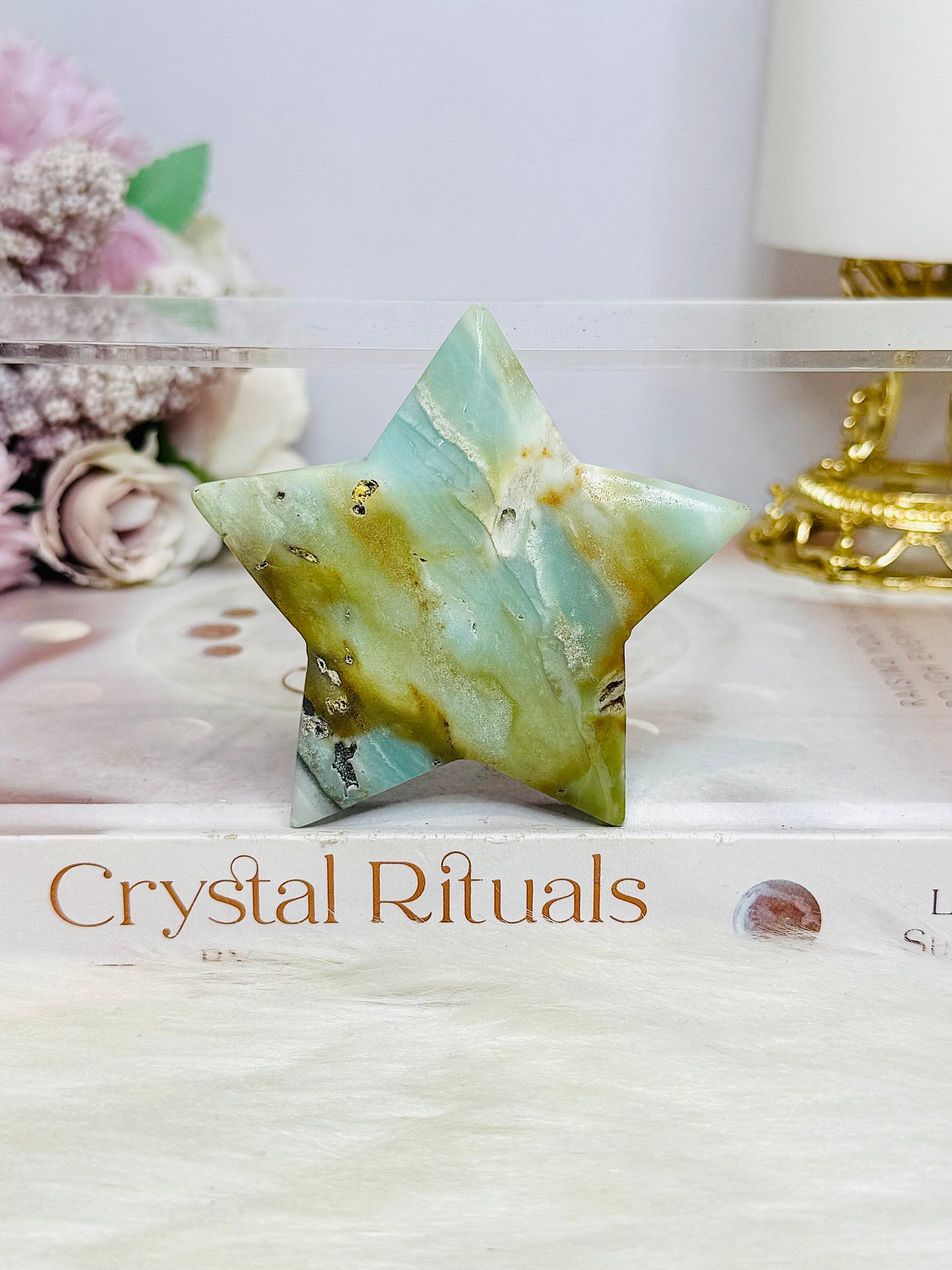 Caribbean Calcite Carved Star