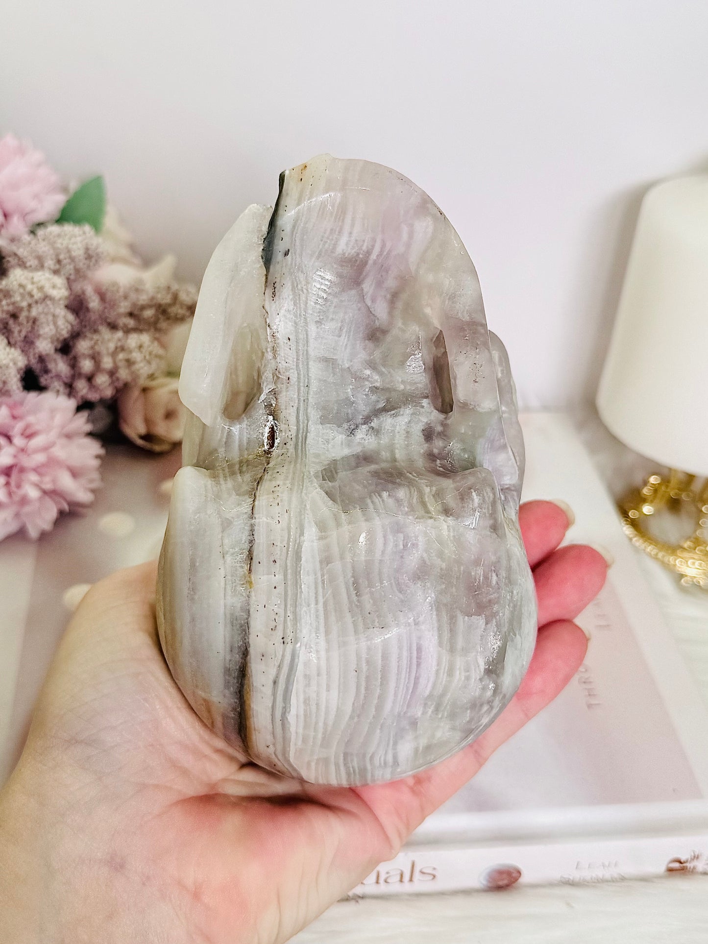 Huge 1.59KG Pastel Fluorite Carved Skull